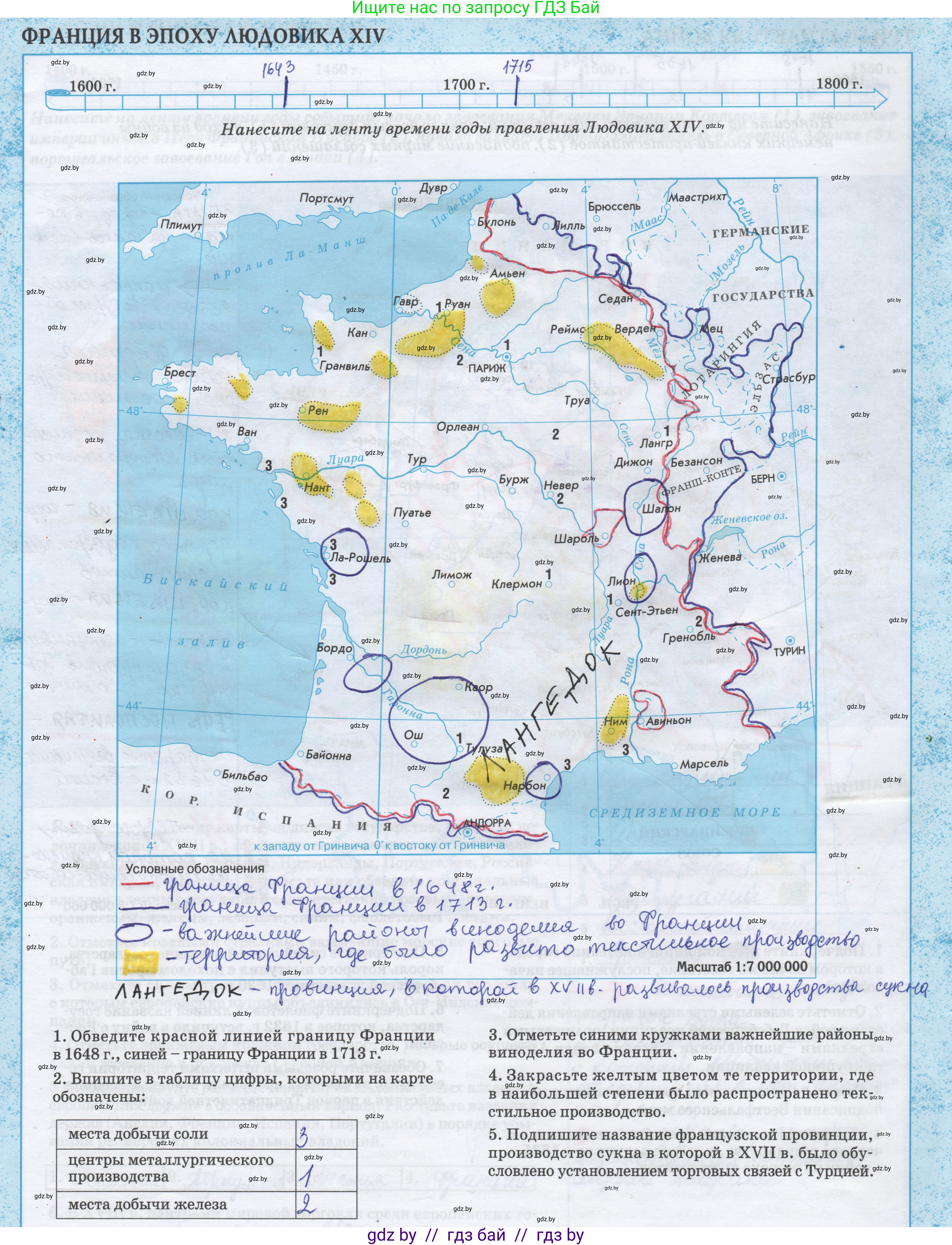 Всемирная история, 7 класс Контурные карты, авторы: Кошелев Владимир Сергеевич, Кошелева Наталья Владимировна, издательство Белкартография, Минск, 2022, голубого цвета, страница 10, Решение