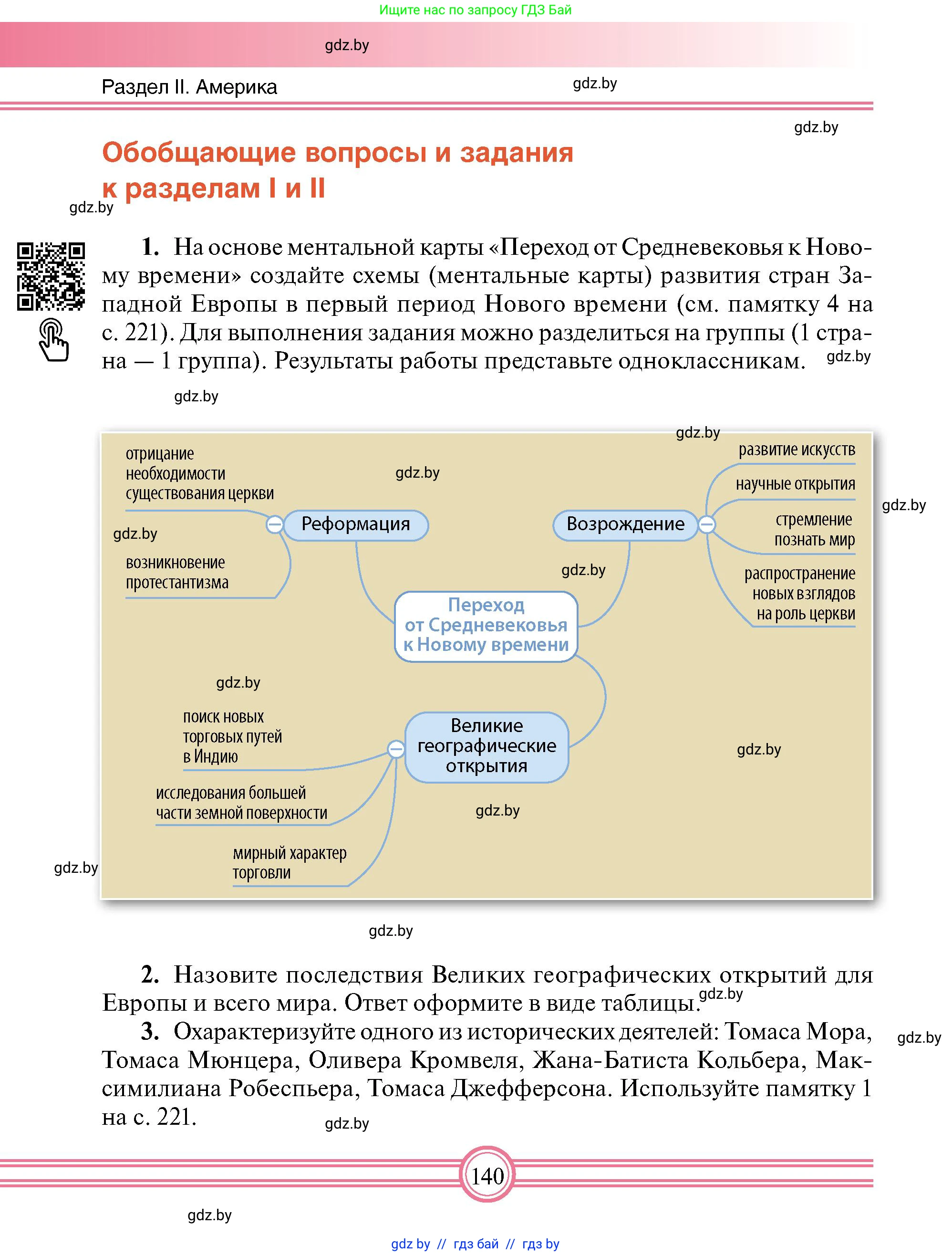 Всемирная история, 7 класс Учебник, авторы: Кошелев Владимир Сергеевич, Кошелева Наталья Владимировна, издательство Издательский центр БГУ, Минск, 2024, красного цвета, страница 140