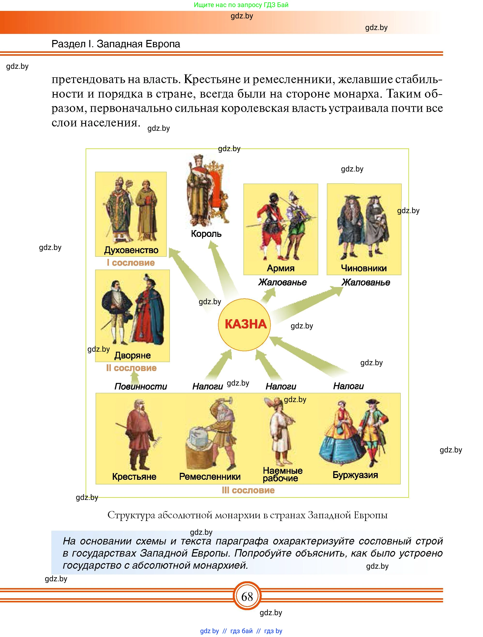 Всемирная история, 7 класс Учебник, авторы: Кошелев Владимир Сергеевич, Кошелева Наталья Владимировна, издательство Издательский центр БГУ, Минск, 2024, красного цвета, страница 68