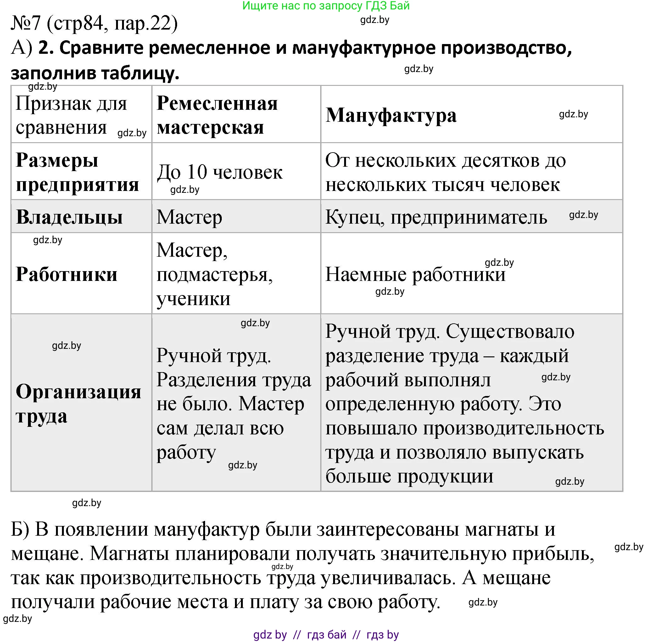 История Беларуси (Гісторыя Беларусі), 7 класс рабочая тетрадь, авторы: Панов Сергей Вениаминович, Ганущенко Надежда Николаевна, издательство Аверсэв, Минск, 2018, голубого цвета, страница 84, номер 7, Решение