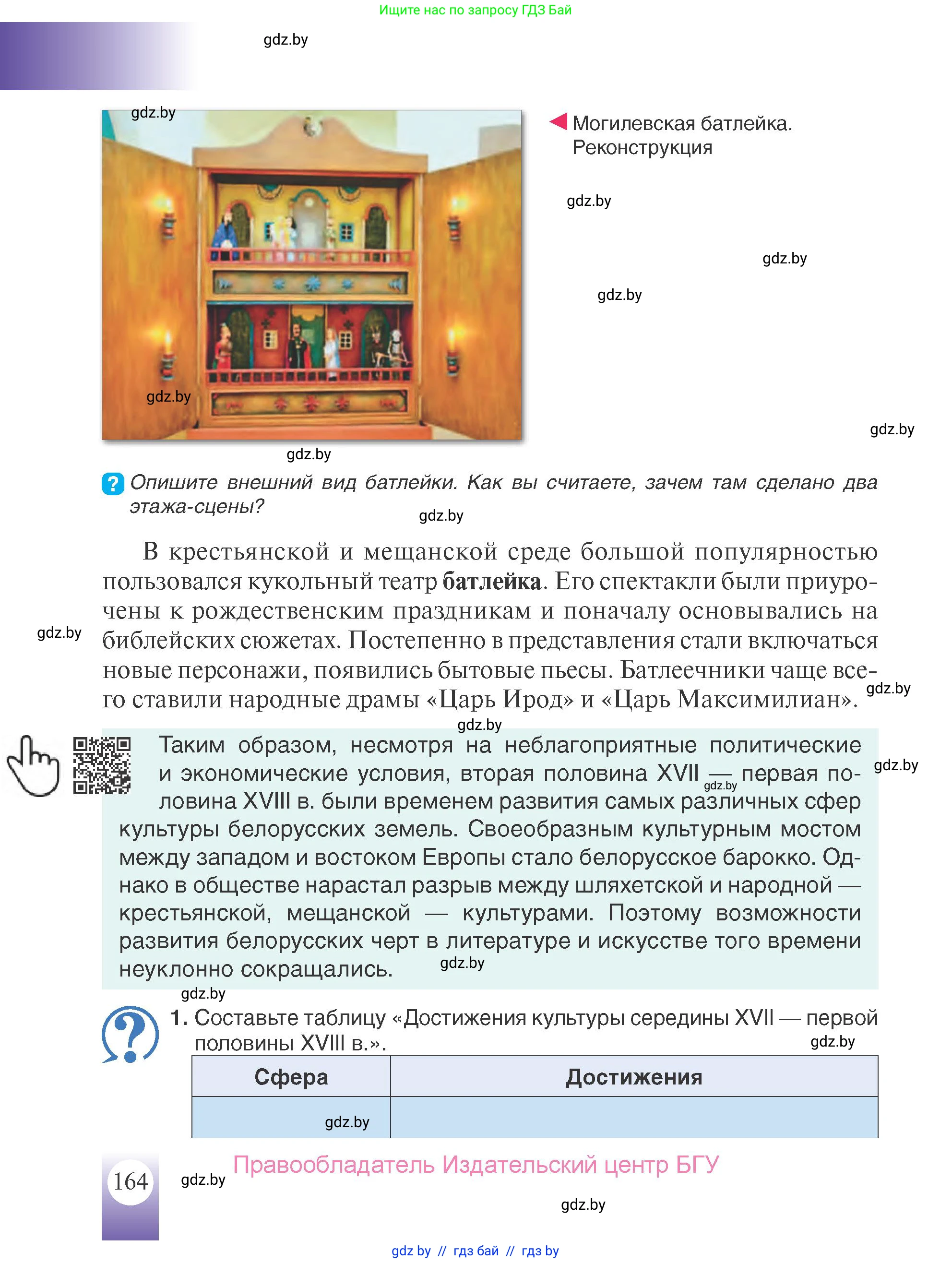 История Беларуси (Гісторыя Беларусі), 7 класс Учебник, авторы: Воронин Василий Алексеевич, Скепьян Анастасия Анатольевна, Мацук Андрей Владимирович, Кравченко Ольга Викторовна, издательство Издательский центр БГУ, Минск, 2017, страница 164