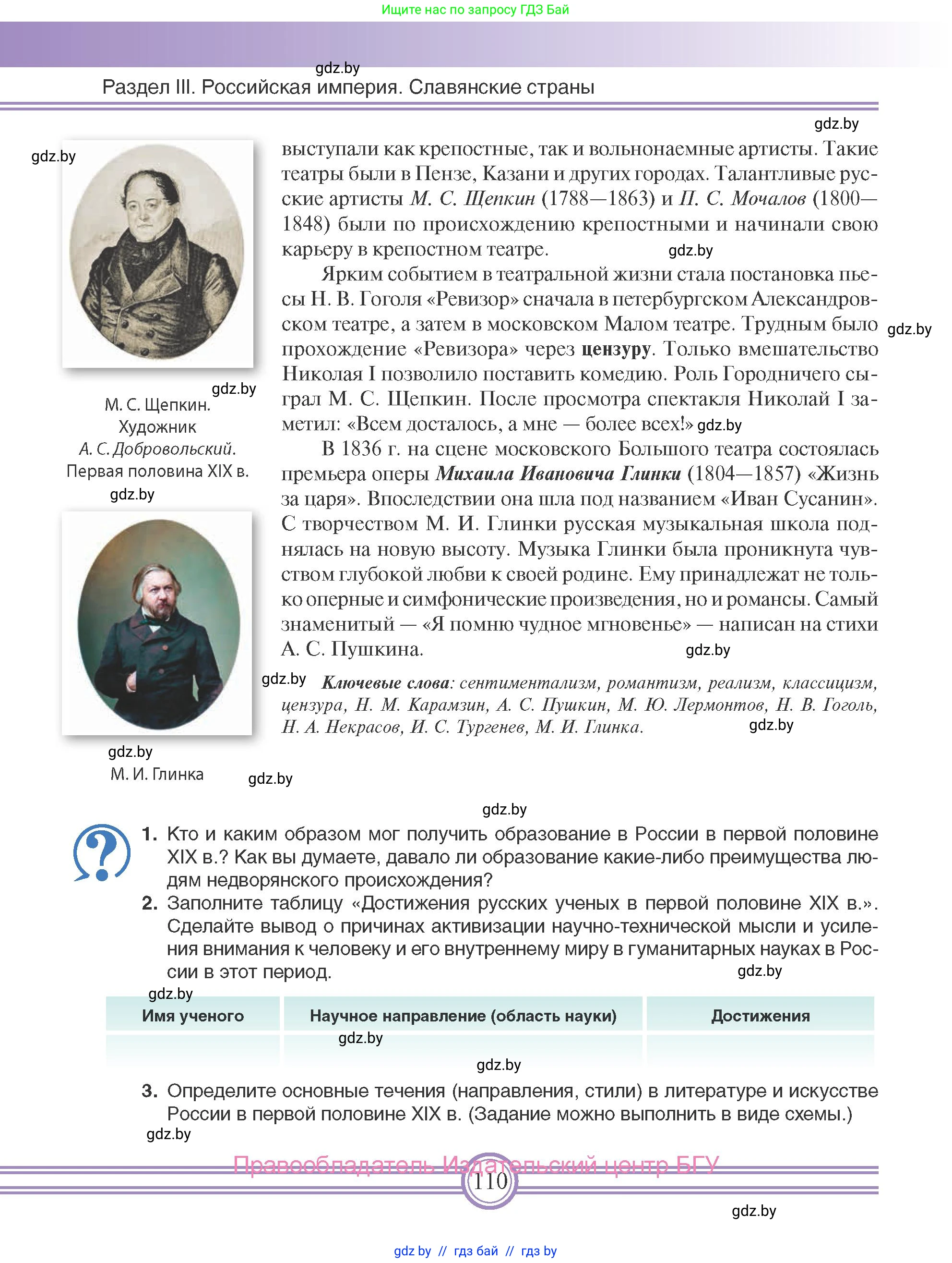 Всемирная история, 8 класс Учебник, авторы: Кошелев Владимир Сергеевич, Кошелева Наталья Владимировна, Байдакова Наталья Владимировна, издательство Издательский центр БГУ, Минск, 2018, красного цвета, страница 110