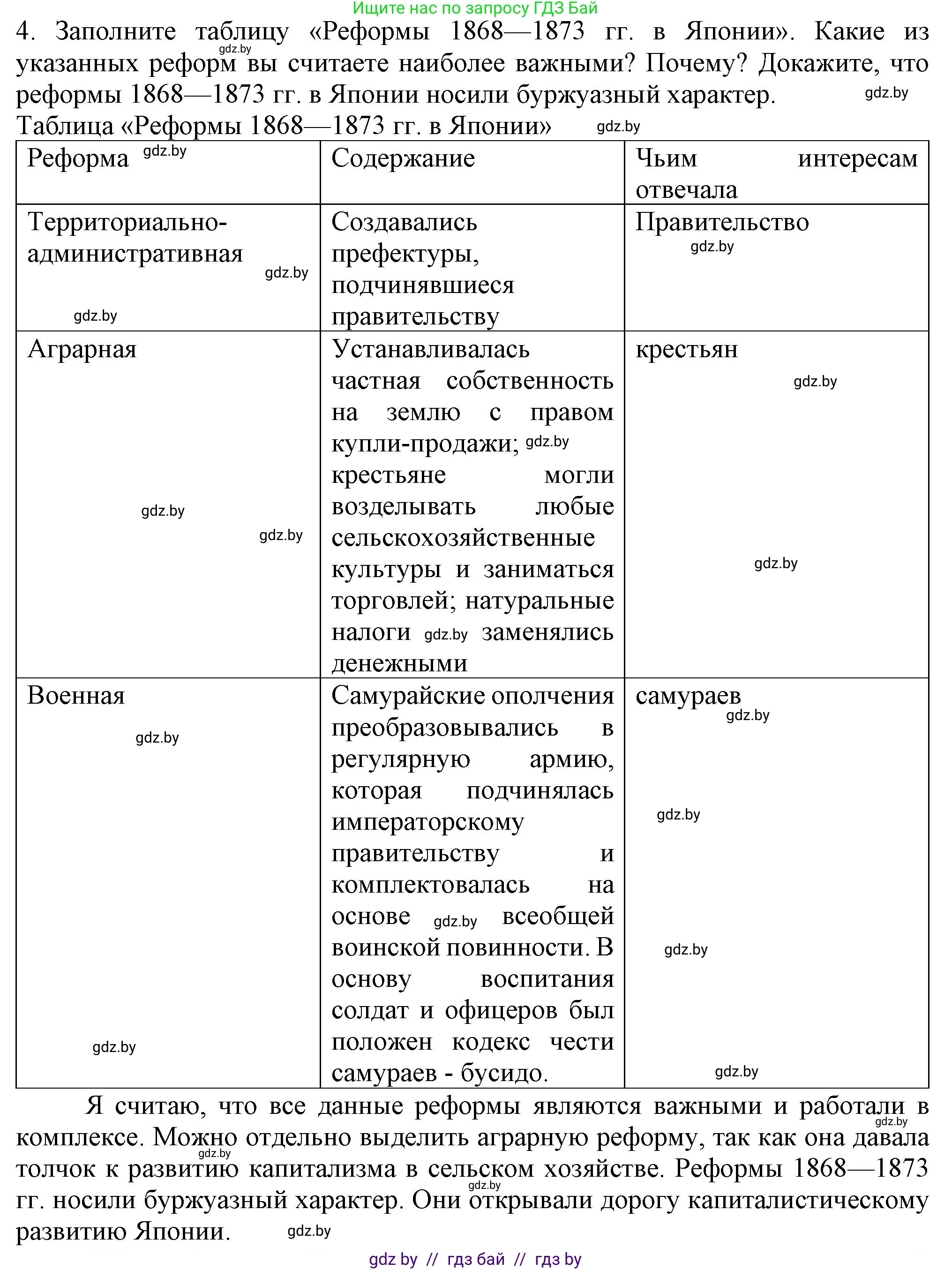 Всемирная история, 8 класс Учебник, авторы: Кошелев Владимир Сергеевич, Кошелева Наталья Владимировна, Байдакова Наталья Владимировна, издательство Издательский центр БГУ, Минск, 2018, красного цвета, страница 151, номер 4, Решение