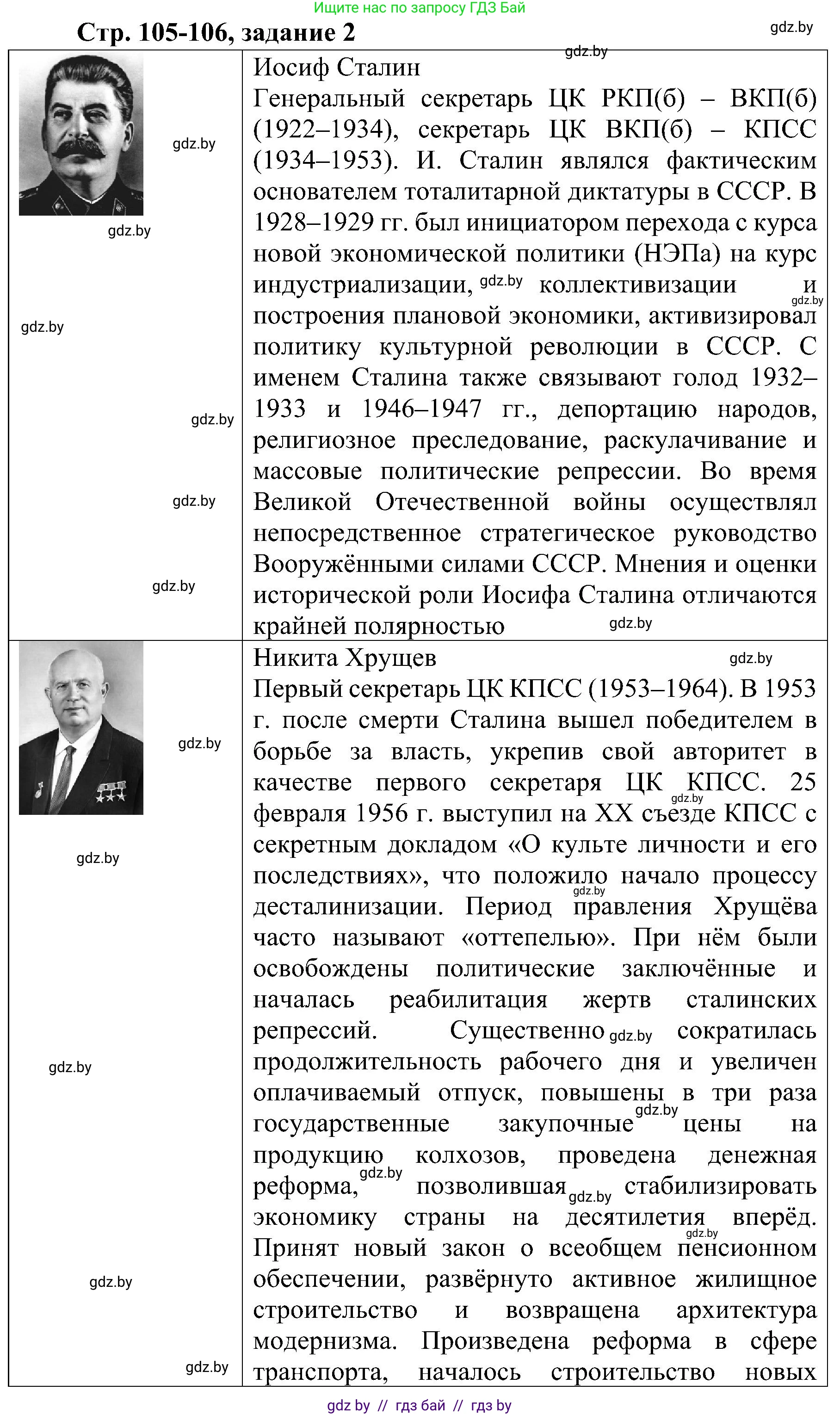 Всемирная история, 9 класс Практикум, авторы: Кошелев Владимир Сергеевич, Краснова Марина Алексеевна, Кошелева Наталья Владимировна, издательство Аверсэв, Минск, 2020, серого цвета, страница 105, номер 2, Решение