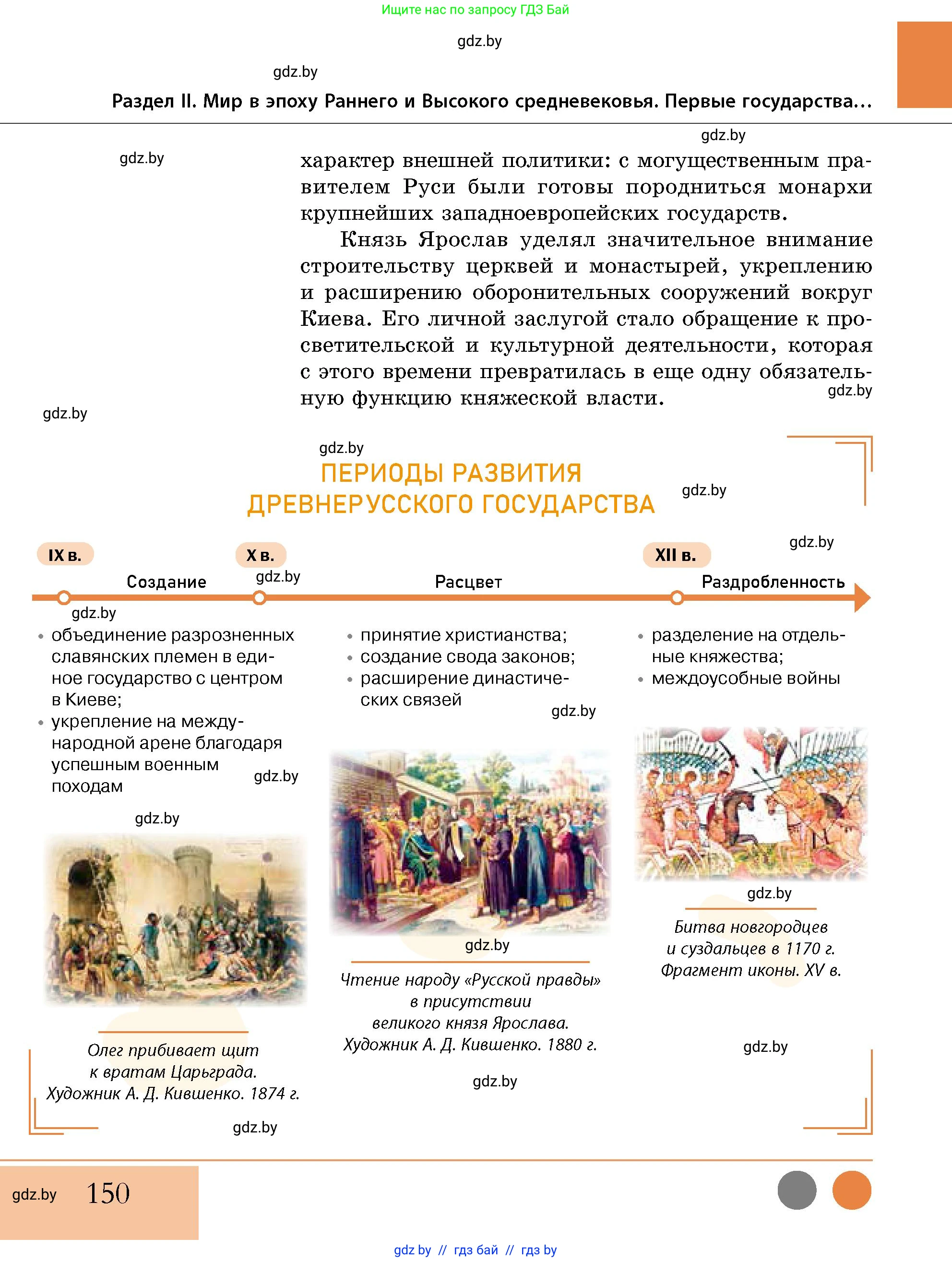 История Беларуси (Гісторыя Беларусі), 10 класс Учебник, авторы: Кохановский Александр Генадьевич, Кошелев Владимир Сергеевич, Темушев Степан Николаевич, Черепко С А, Белозорович В А, Матюшевская М И, Риер Я Г, Ходин С Н, издательство Издательский центр БГУ, Минск, 2024, бежевого цвета, страница 150