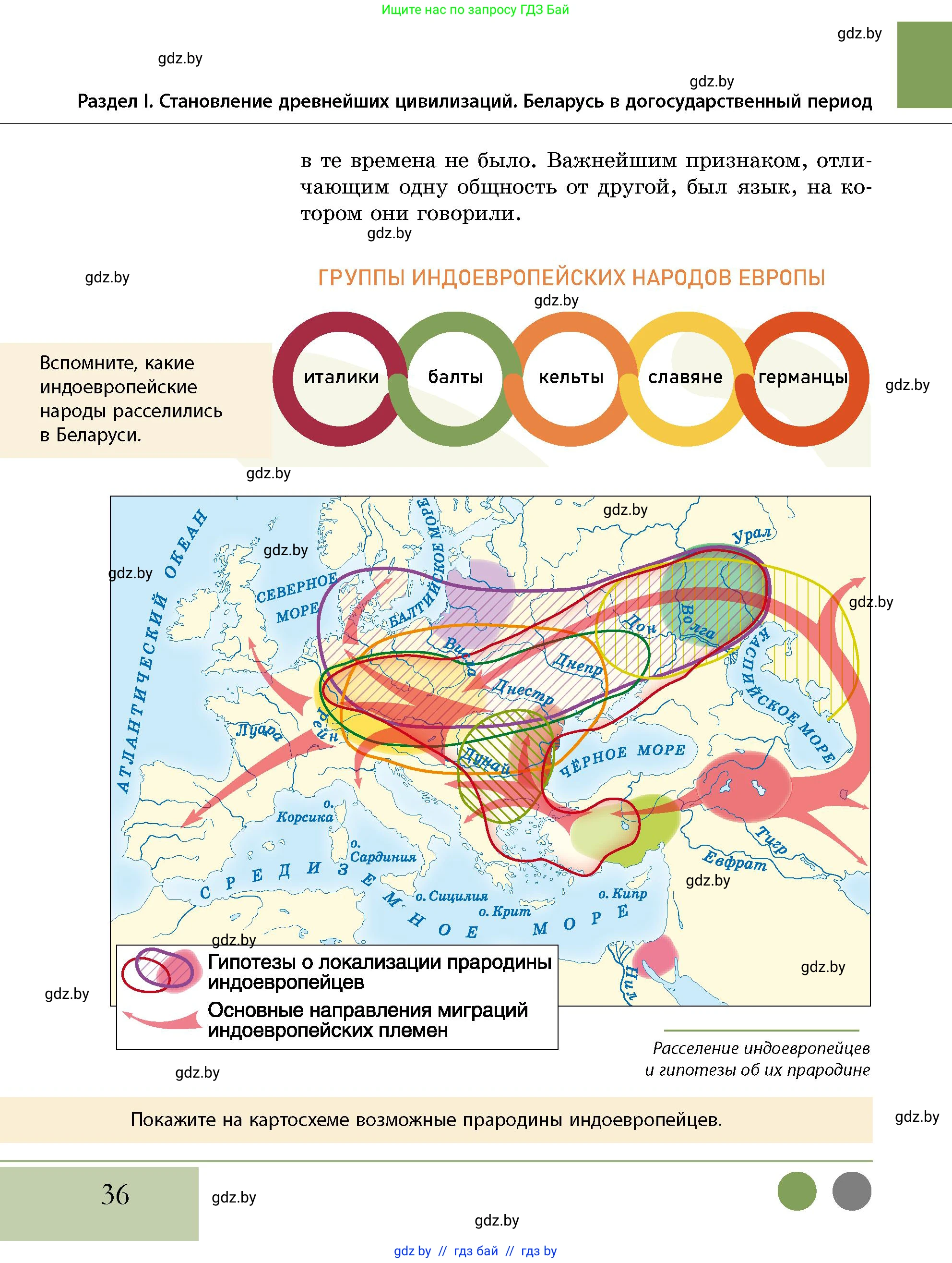 История Беларуси (Гісторыя Беларусі), 10 класс Учебник, авторы: Кохановский Александр Генадьевич, Кошелев Владимир Сергеевич, Темушев Степан Николаевич, Черепко С А, Белозорович В А, Матюшевская М И, Риер Я Г, Ходин С Н, издательство Издательский центр БГУ, Минск, 2024, бежевого цвета, Часть 1, страница 36