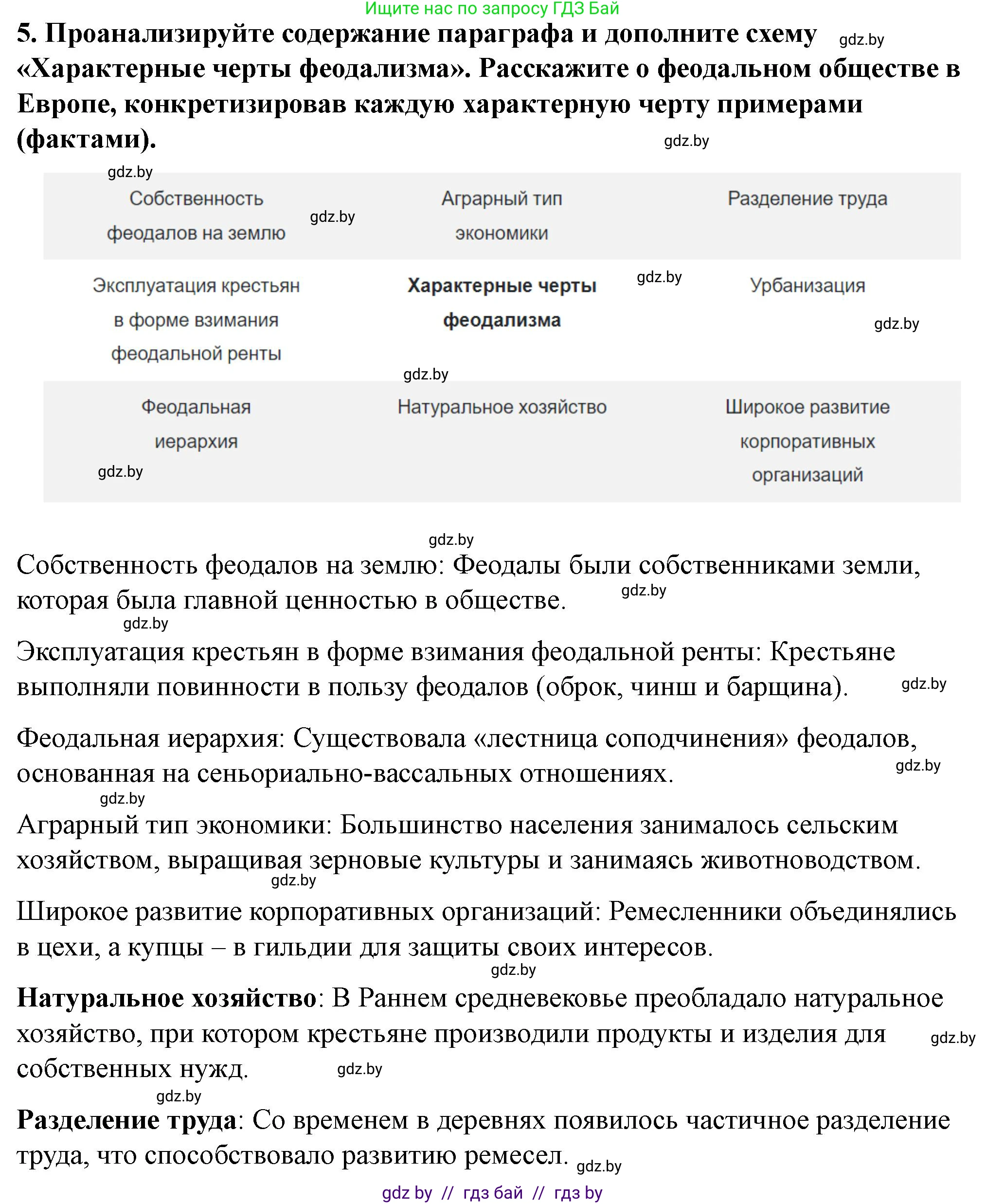 История Беларуси (Гісторыя Беларусі), 10 класс Учебник, авторы: Кохановский Александр Генадьевич, Кошелев Владимир Сергеевич, Темушев Степан Николаевич, Черепко С А, Белозорович В А, Матюшевская М И, Риер Я Г, Ходин С Н, издательство Издательский центр БГУ, Минск, 2024, бежевого цвета, Часть 1, страница 102, номер 5, Решение