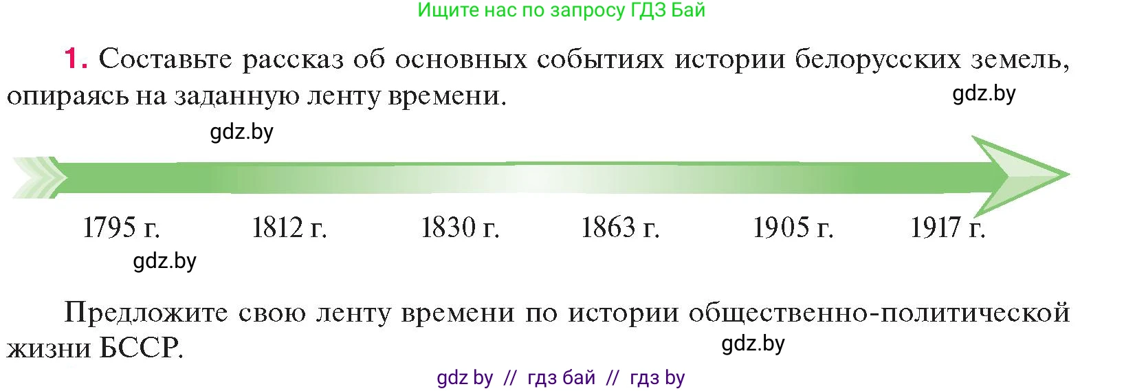 История Беларуси (Гісторыя Беларусі), 11 класс Учебник, авторы: Касович Александр Валерьевич, Барабаш Наталья Викторовна, Корзюк А А, Йоцюс В А, Матюш П А, Соловьянов А П, издательство Издательский центр БГУ, Минск, 2021, страница 53, номер 1, Условие
