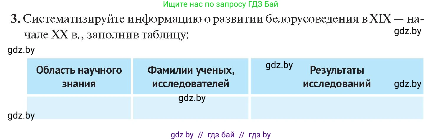 История Беларуси (Гісторыя Беларусі), 11 класс Учебник, авторы: Касович Александр Валерьевич, Барабаш Наталья Викторовна, Корзюк А А, Йоцюс В А, Матюш П А, Соловьянов А П, издательство Издательский центр БГУ, Минск, 2021, страница 198, номер 3, Условие