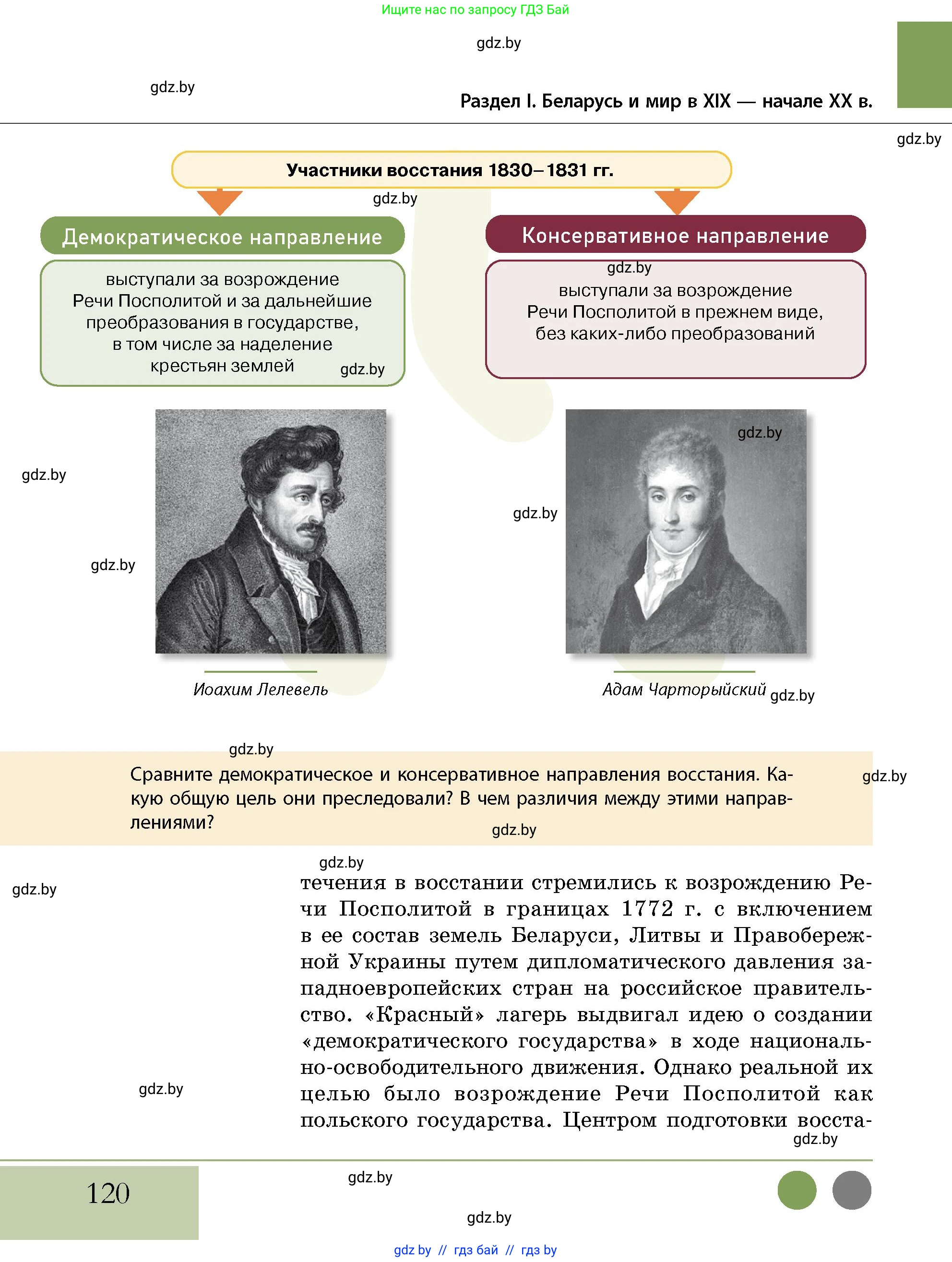 История Беларуси (Гісторыя Беларусі), 11 класс Учебник, авторы: Кохановский Александр Генадьевич, Кошелев Владимир Сергеевич, Темушев Степан Николаевич, Мох Е Н, Мезга Н Н, Корсак А И, Маскевич А И, Ходин С Н, издательство Издательский центр БГУ, Минск, 2025, зелёного цвета, страница 120