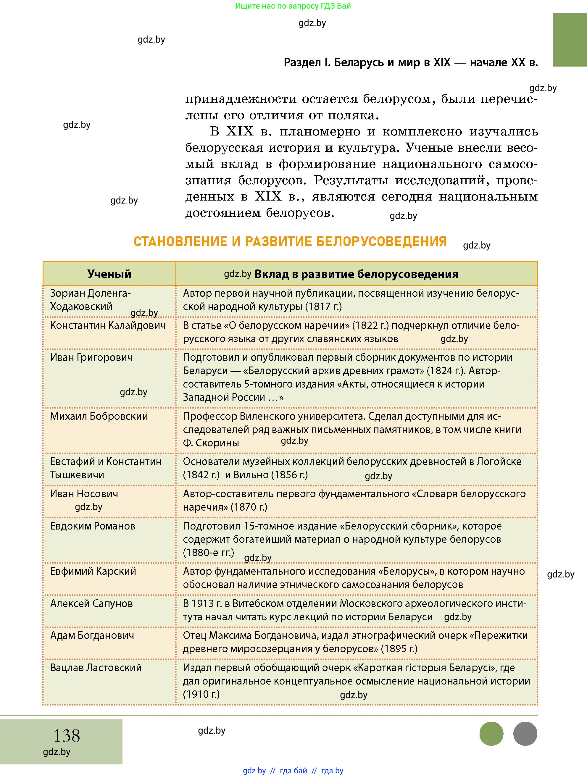 История Беларуси (Гісторыя Беларусі), 11 класс Учебник, авторы: Кохановский Александр Генадьевич, Кошелев Владимир Сергеевич, Темушев Степан Николаевич, Мох Е Н, Мезга Н Н, Корсак А И, Маскевич А И, Ходин С Н, издательство Издательский центр БГУ, Минск, 2025, зелёного цвета, страница 138