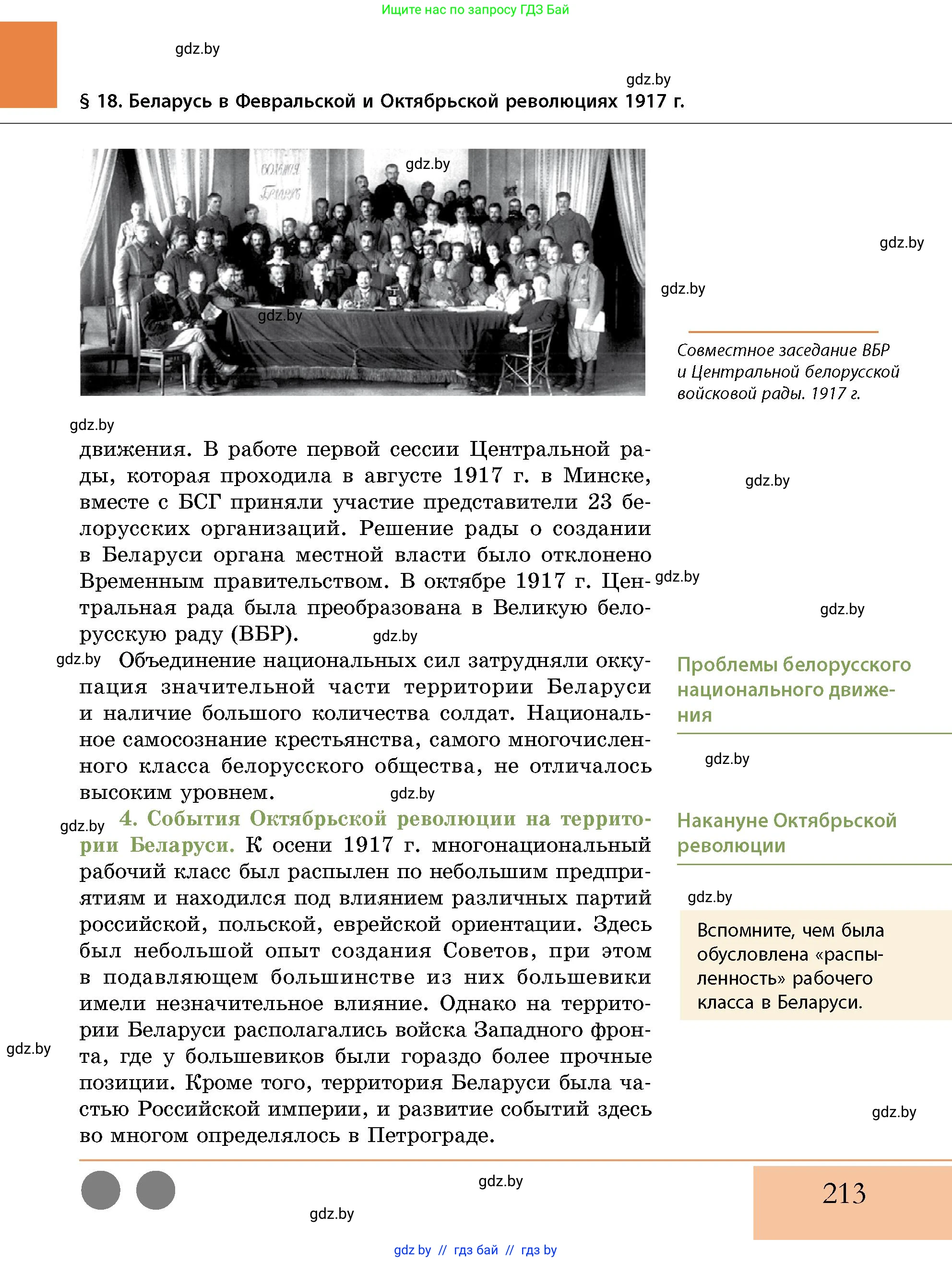 История Беларуси (Гісторыя Беларусі), 11 класс Учебник, авторы: Кохановский Александр Генадьевич, Кошелев Владимир Сергеевич, Темушев Степан Николаевич, Мох Е Н, Мезга Н Н, Корсак А И, Маскевич А И, Ходин С Н, издательство Издательский центр БГУ, Минск, 2025, зелёного цвета, страница 213