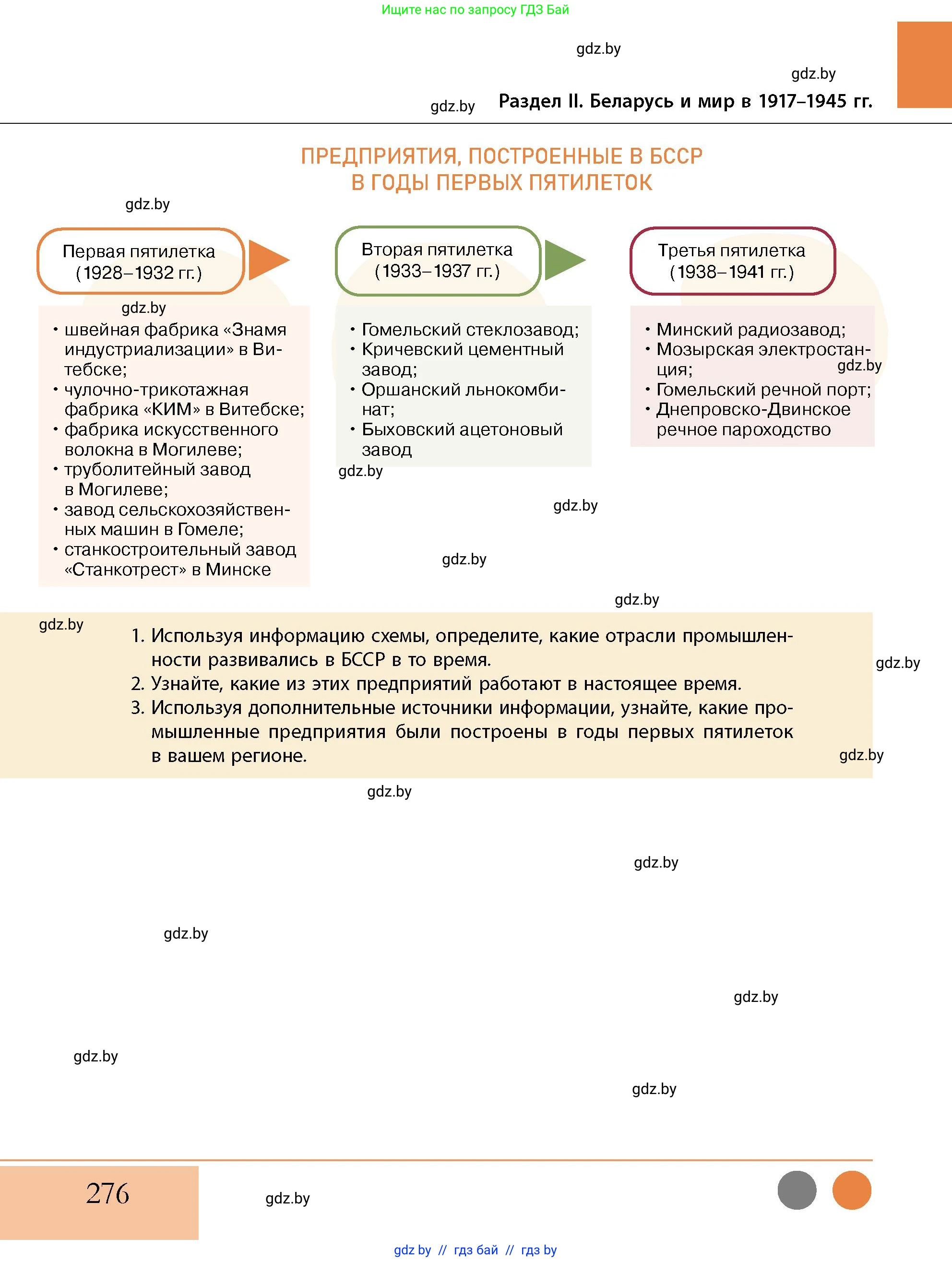 История Беларуси (Гісторыя Беларусі), 11 класс Учебник, авторы: Кохановский Александр Генадьевич, Кошелев Владимир Сергеевич, Темушев Степан Николаевич, Мох Е Н, Мезга Н Н, Корсак А И, Маскевич А И, Ходин С Н, издательство Издательский центр БГУ, Минск, 2025, зелёного цвета, страница 276