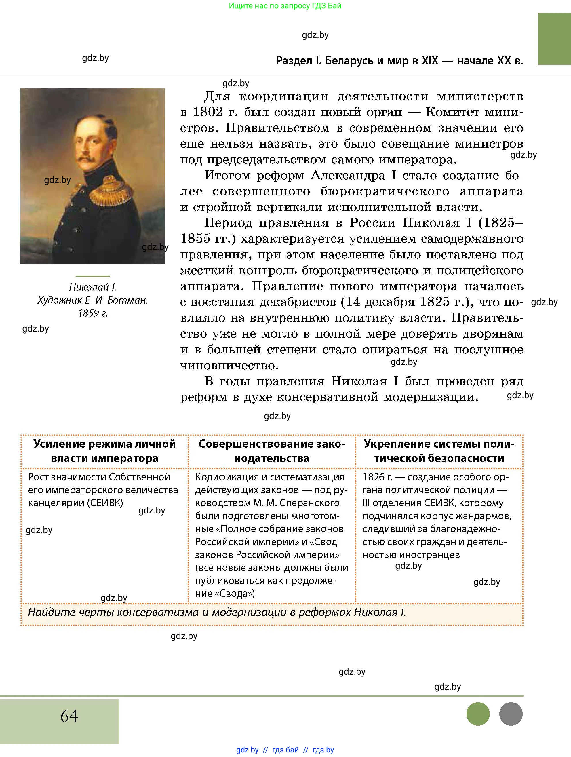 История Беларуси (Гісторыя Беларусі), 11 класс Учебник, авторы: Кохановский Александр Генадьевич, Кошелев Владимир Сергеевич, Темушев Степан Николаевич, Мох Е Н, Мезга Н Н, Корсак А И, Маскевич А И, Ходин С Н, издательство Издательский центр БГУ, Минск, 2025, зелёного цвета, страница 64