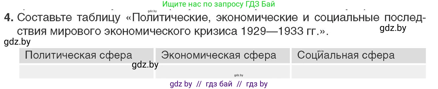 Всемирная история, 11 класс Учебник, авторы: Кошелев Владимир Сергеевич, Кошелева Наталья Владимировна, Краснова Марина Алексеевна, издательство Издательский центр БГУ, Минск, бирюзового цвета, страница 124, номер 4, Условие