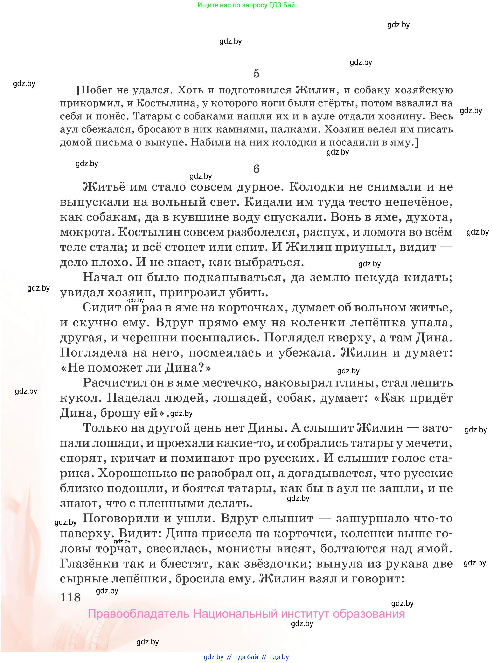 Русская литература, 5 класс Учебник, авторы: Мушинская Тамара Фёдоровна, Перевозная Евгения Васильевна, Каратай Светлана Николаевна, Гаранина Алла Ивановна, издательство Национальный институт образования, Минск, 2019, розового цвета, страница 118