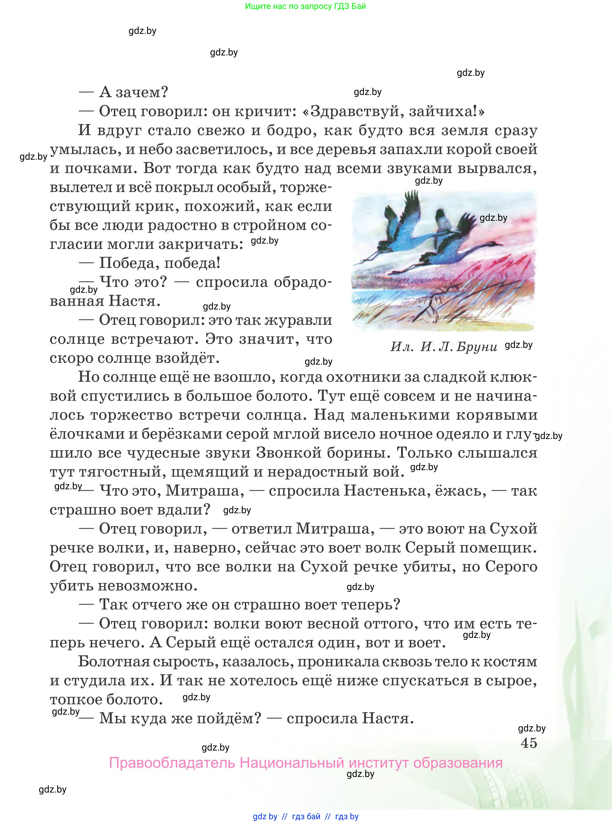 Русская литература, 5 класс Учебник, авторы: Мушинская Тамара Фёдоровна, Перевозная Евгения Васильевна, Каратай Светлана Николаевна, Гаранина Алла Ивановна, издательство Национальный институт образования, Минск, 2019, розового цвета, страница 45