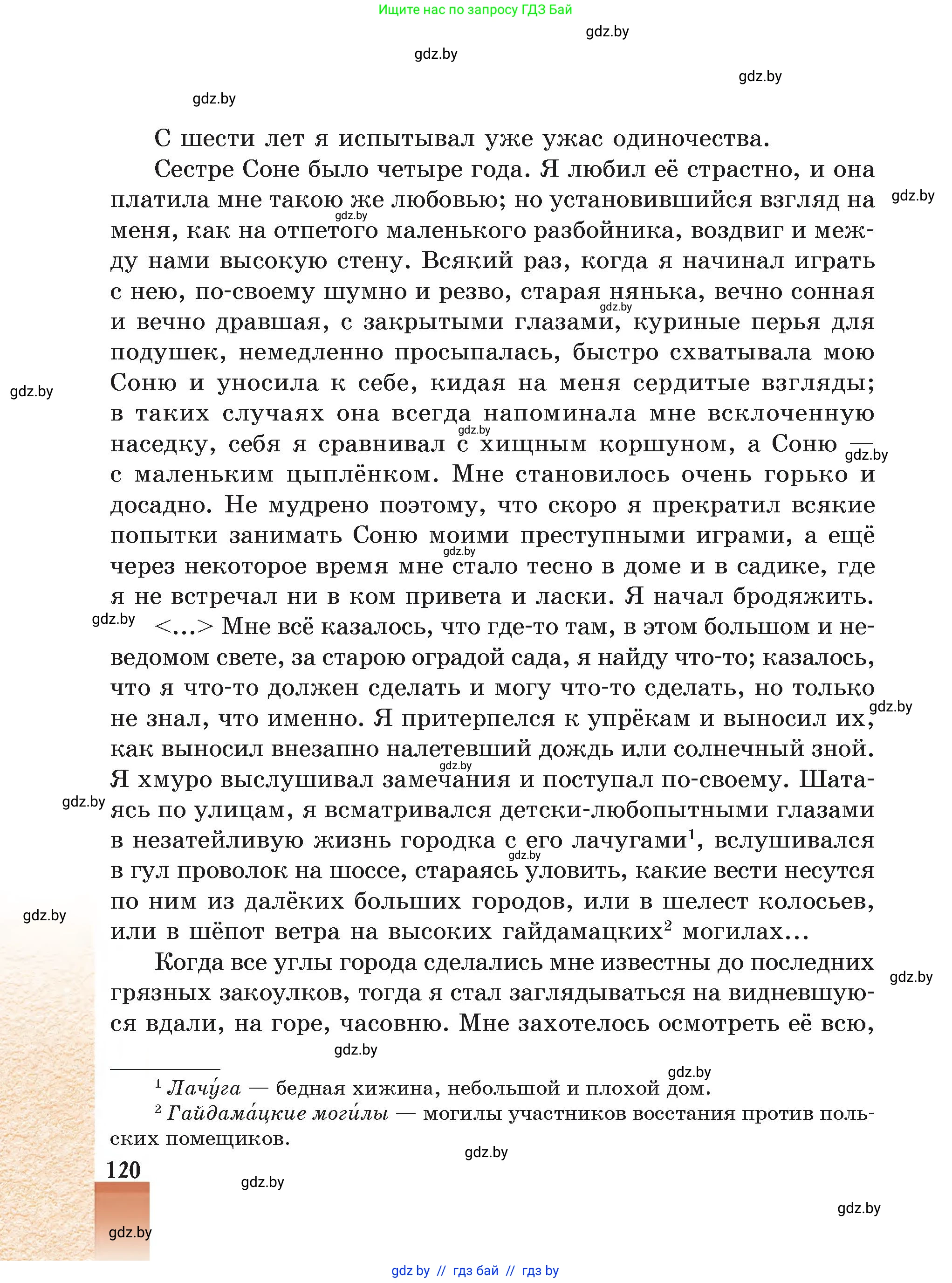 Русская литература, 5 класс Учебник, авторы: Мушинская Тамара Фёдоровна, Перевозная Евгения Васильевна, Каратай Светлана Николаевна, Гаранина Алла Ивановна, Монич И В, издательство Академия образования, Минск, 2025, бежевого цвета, страница 120