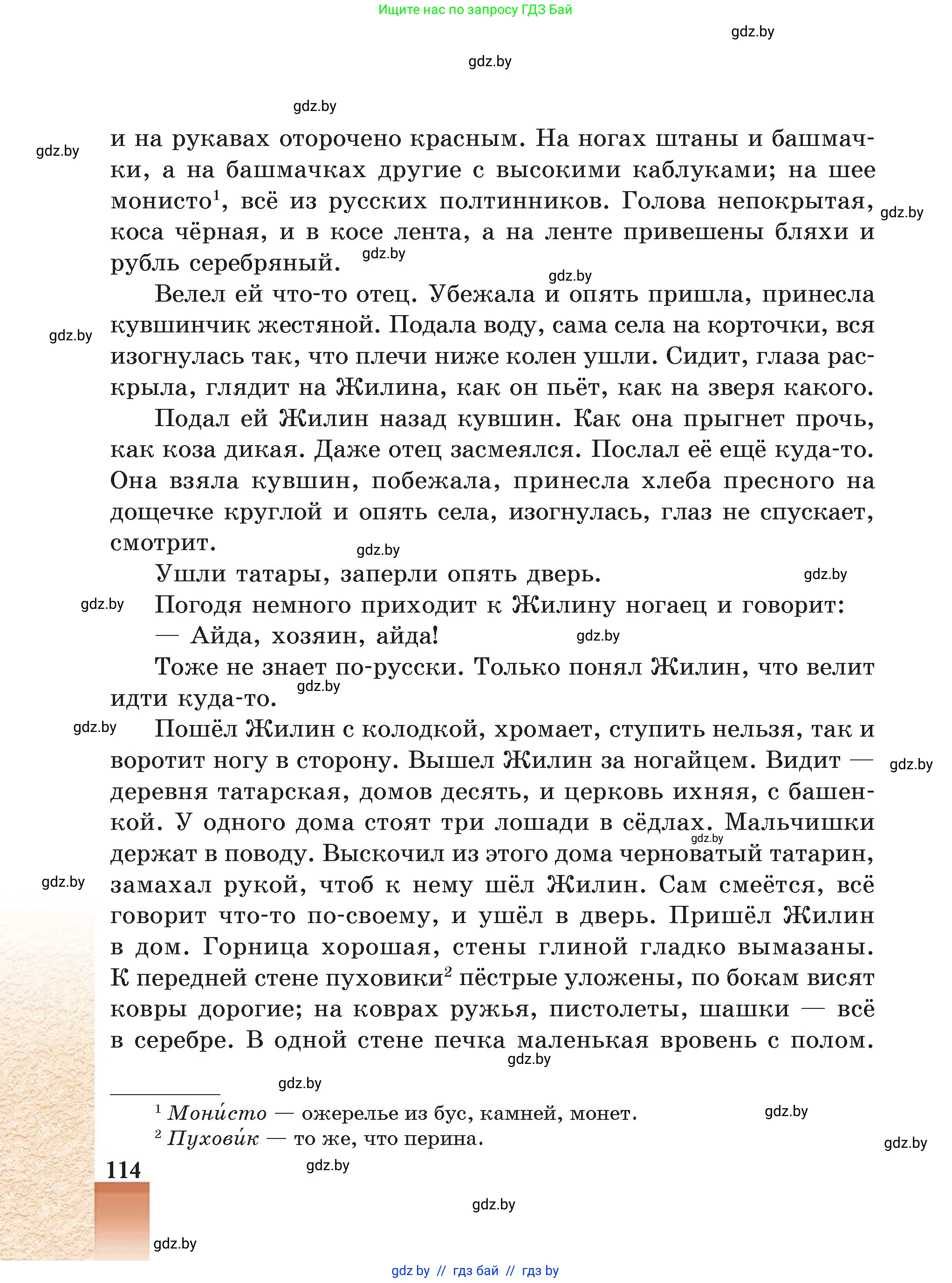Русская литература, 5 класс Учебник, авторы: Мушинская Тамара Фёдоровна, Перевозная Евгения Васильевна, Каратай Светлана Николаевна, Гаранина Алла Ивановна, Монич И В, издательство Академия образования, Минск, 2025, бежевого цвета, страница 114