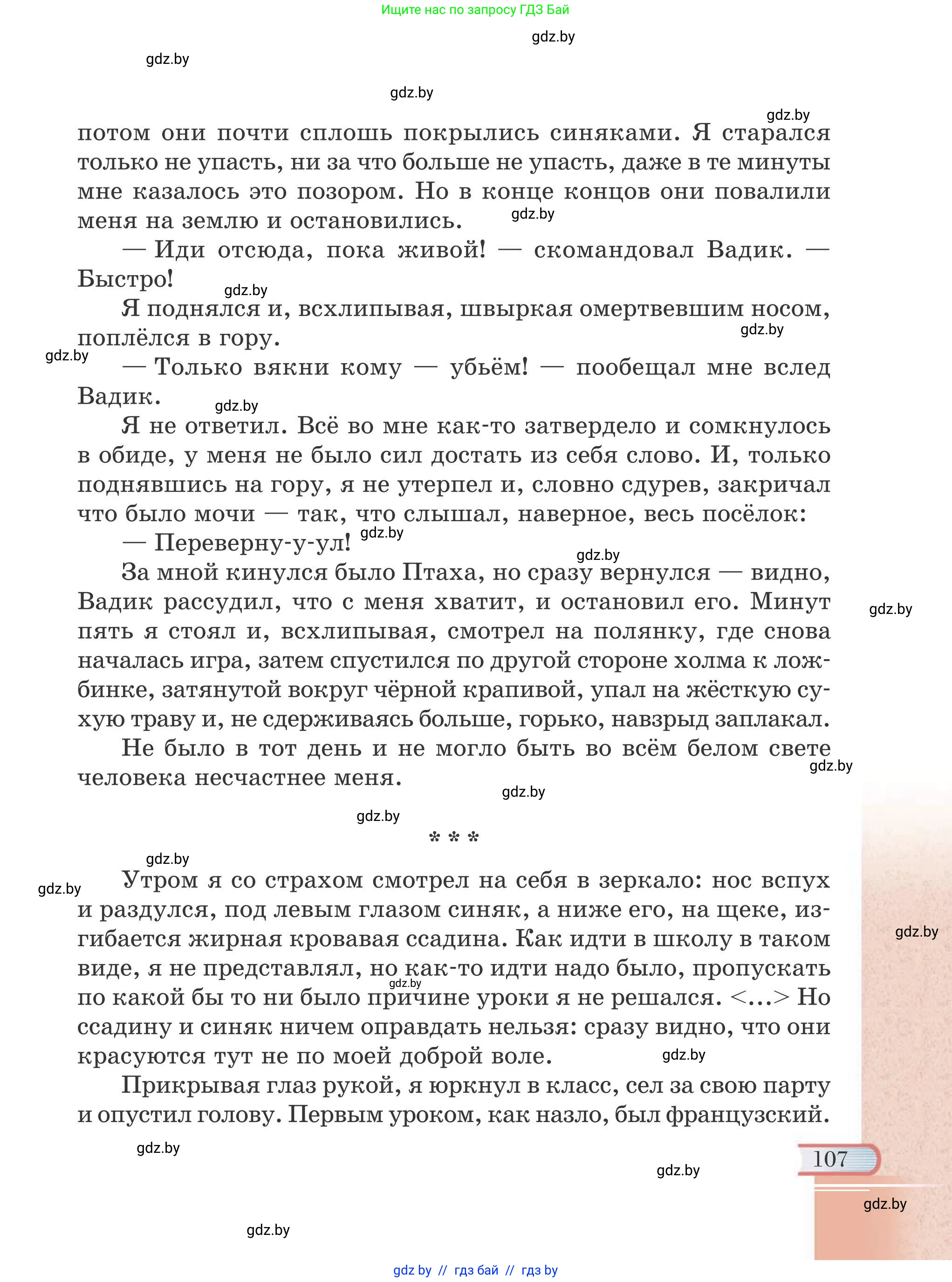 Русская литература, 6 класс Учебник, авторы: Захарова Светлана Николаевна, Юстинская Гюльнара Мансуровна, издательство Национальный институт образования, Минск, 2019, бежевого цвета, страница 107