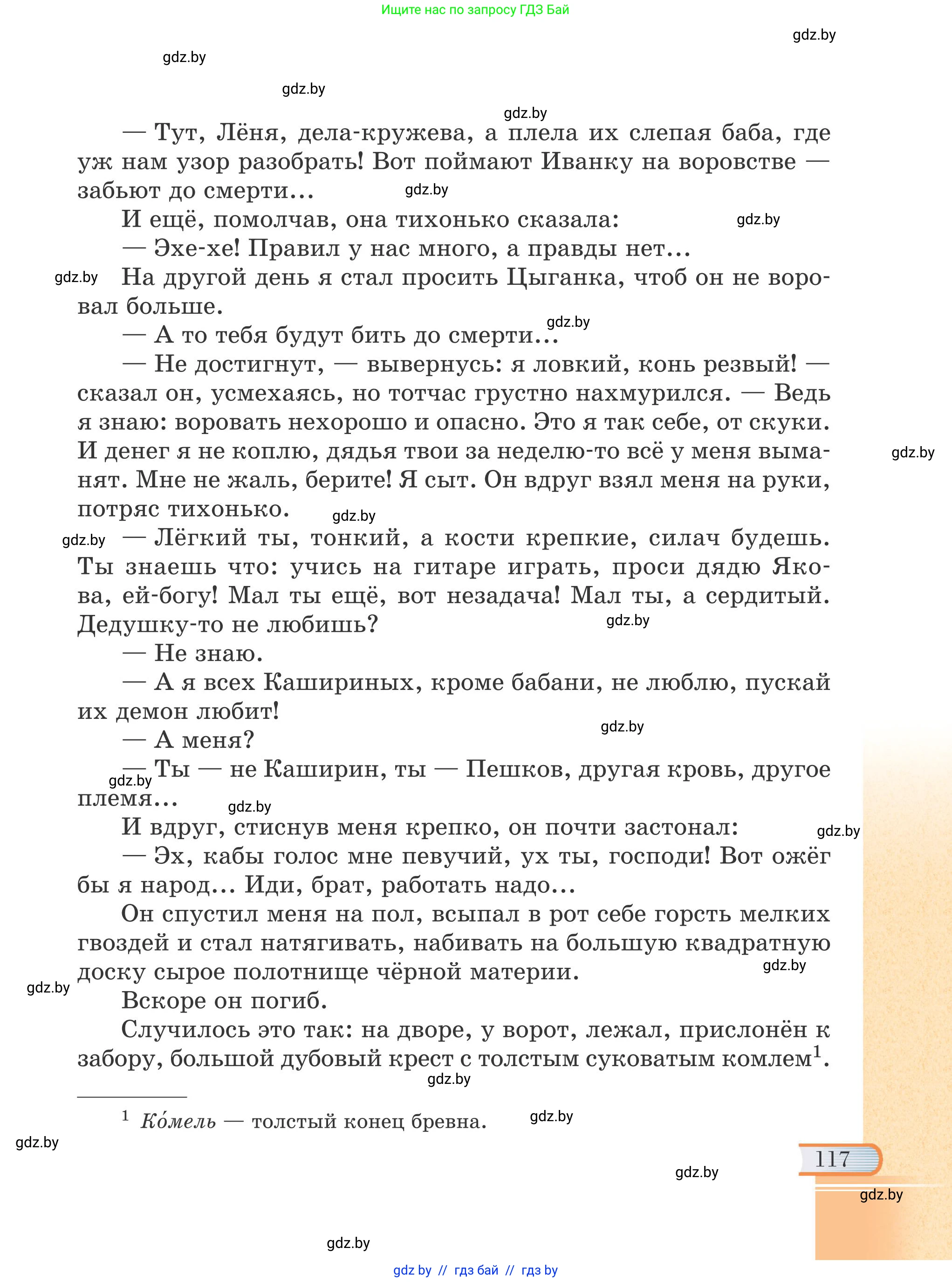 Русская литература, 6 класс Учебник, авторы: Захарова Светлана Николаевна, Юстинская Гюльнара Мансуровна, издательство Национальный институт образования, Минск, 2019, бежевого цвета, страница 117