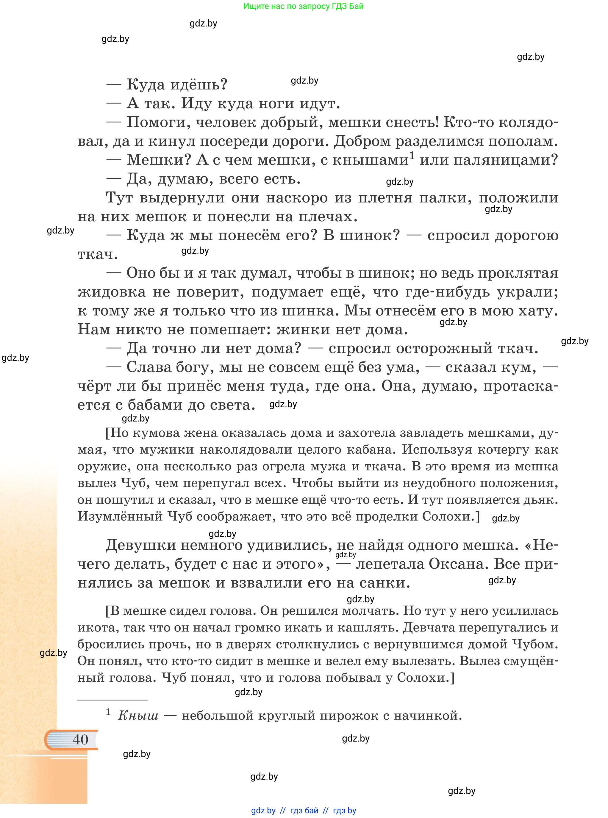 Русская литература, 6 класс Учебник, авторы: Захарова Светлана Николаевна, Юстинская Гюльнара Мансуровна, издательство Национальный институт образования, Минск, 2019, бежевого цвета, страница 40