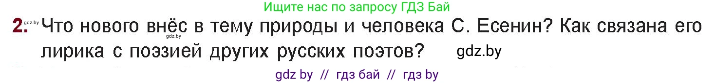 Русская литература, 11 класс Учебник, авторы: Сенькевич Татьяна Васильевна, Капшай Наталья Павловна, Кушнерёва Людмила Алексеевна, Темушева Екатерина Александровна, издательство Национальный институт образования, Минск, 2021, страница 104, номер 2, Условие