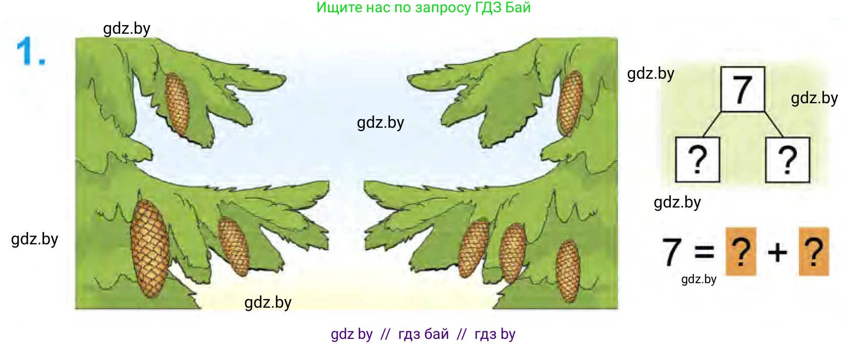 Математика, 1 класс Учебник, авторы: Муравьева Галина Леонидовна, Урбан Мария Анатольевна, издательство Академия образования, Минск, 2024, Часть 1, страница 64, номер 1, Условие