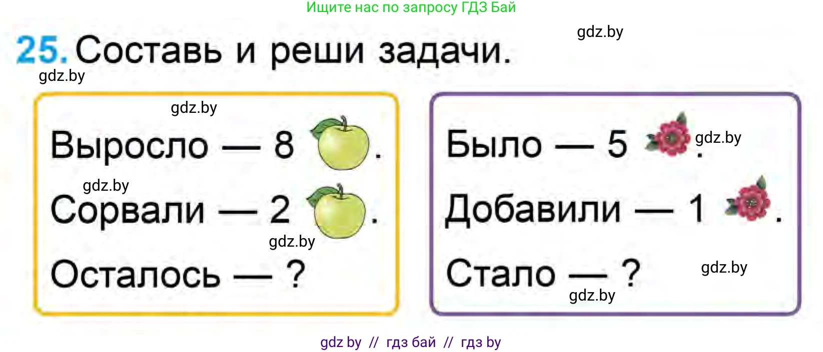 Математика, 1 класс Учебник, авторы: Муравьева Галина Леонидовна, Урбан Мария Анатольевна, издательство Академия образования, Минск, 2024, Часть 1, страница 105, номер 25, Условие