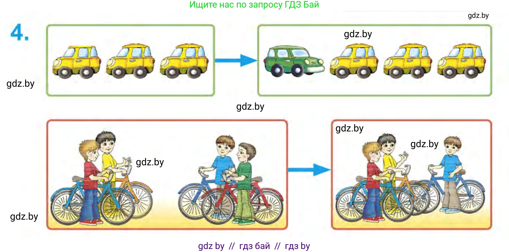 Математика, 1 класс Учебник, авторы: Муравьева Галина Леонидовна, Урбан Мария Анатольевна, издательство Академия образования, Минск, 2024, Часть 1, страница 21, номер 4, Условие