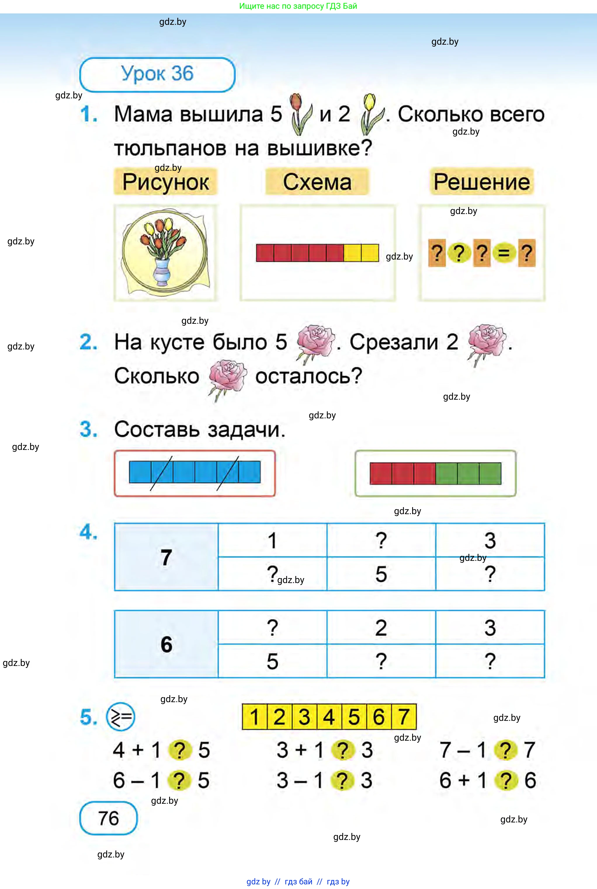 Математика, 1 класс Учебник, авторы: Муравьева Галина Леонидовна, Урбан Мария Анатольевна, издательство Академия образования, Минск, 2024, Часть 1, страница 76