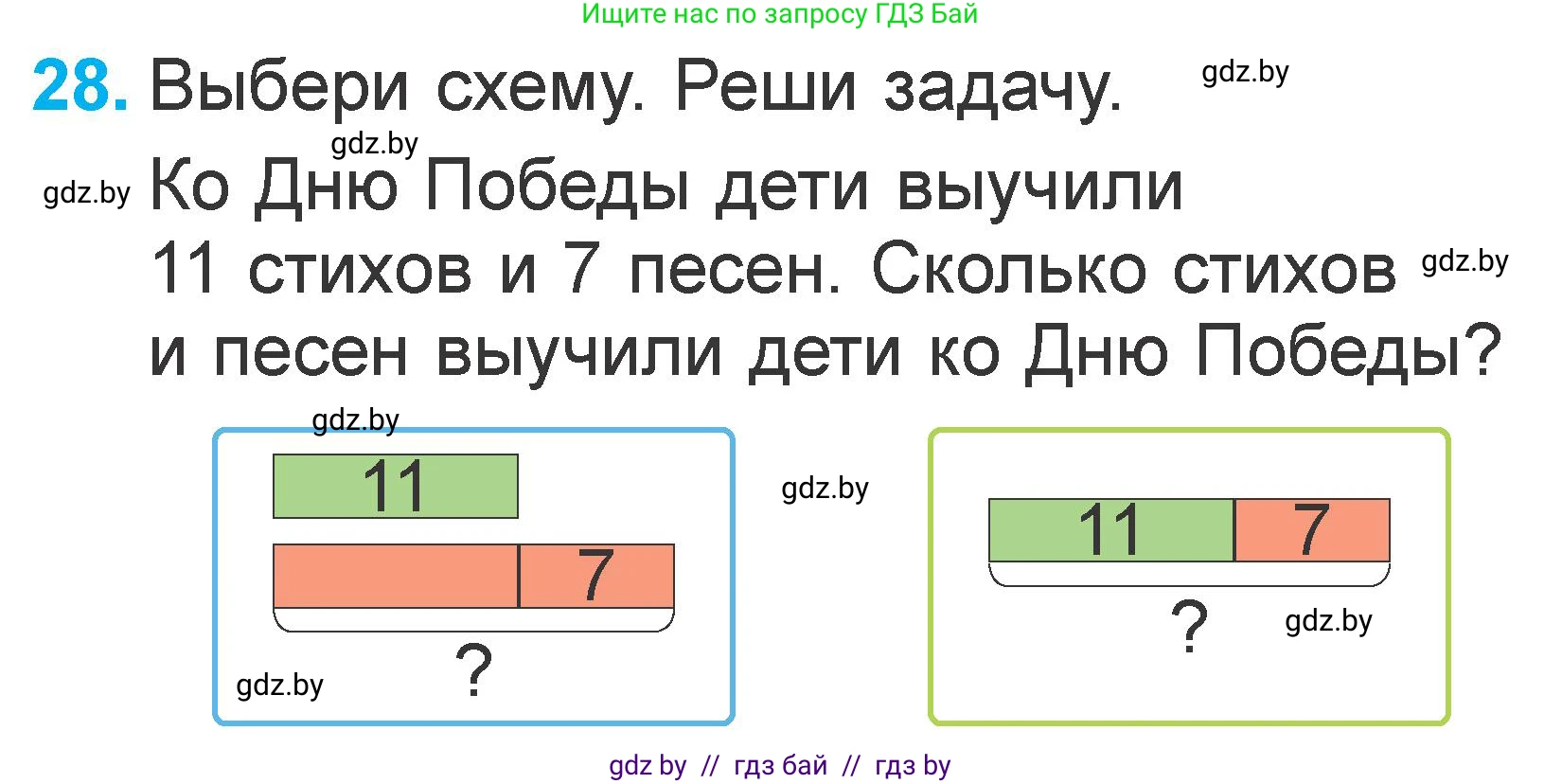 Математика, 1 класс Учебник, авторы: Муравьева Галина Леонидовна, Урбан Мария Анатольевна, издательство Академия образования, Минск, 2024, Часть 2, страница 126, номер 28, Условие