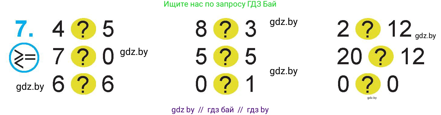 Математика, 1 класс Учебник, авторы: Муравьева Галина Леонидовна, Урбан Мария Анатольевна, издательство Академия образования, Минск, 2024, Часть 2, страница 121, номер 7, Условие