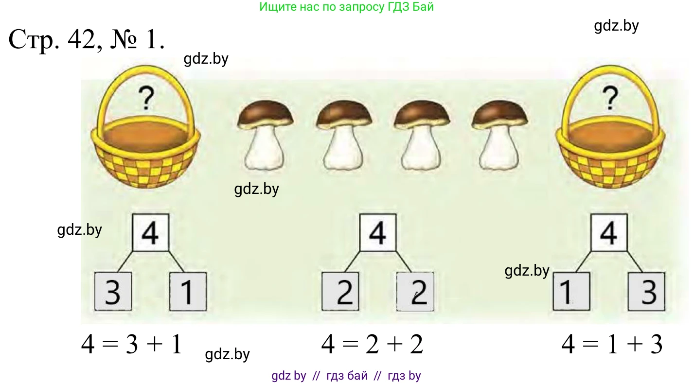 Математика, 1 класс Учебник, авторы: Муравьева Галина Леонидовна, Урбан Мария Анатольевна, издательство Академия образования, Минск, 2024, Часть 1, страница 42, номер 1, Решение