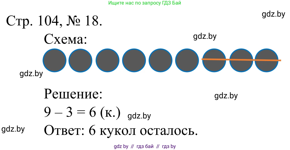 Математика, 1 класс Учебник, авторы: Муравьева Галина Леонидовна, Урбан Мария Анатольевна, издательство Академия образования, Минск, 2024, Часть 1, страница 104, номер 18, Решение