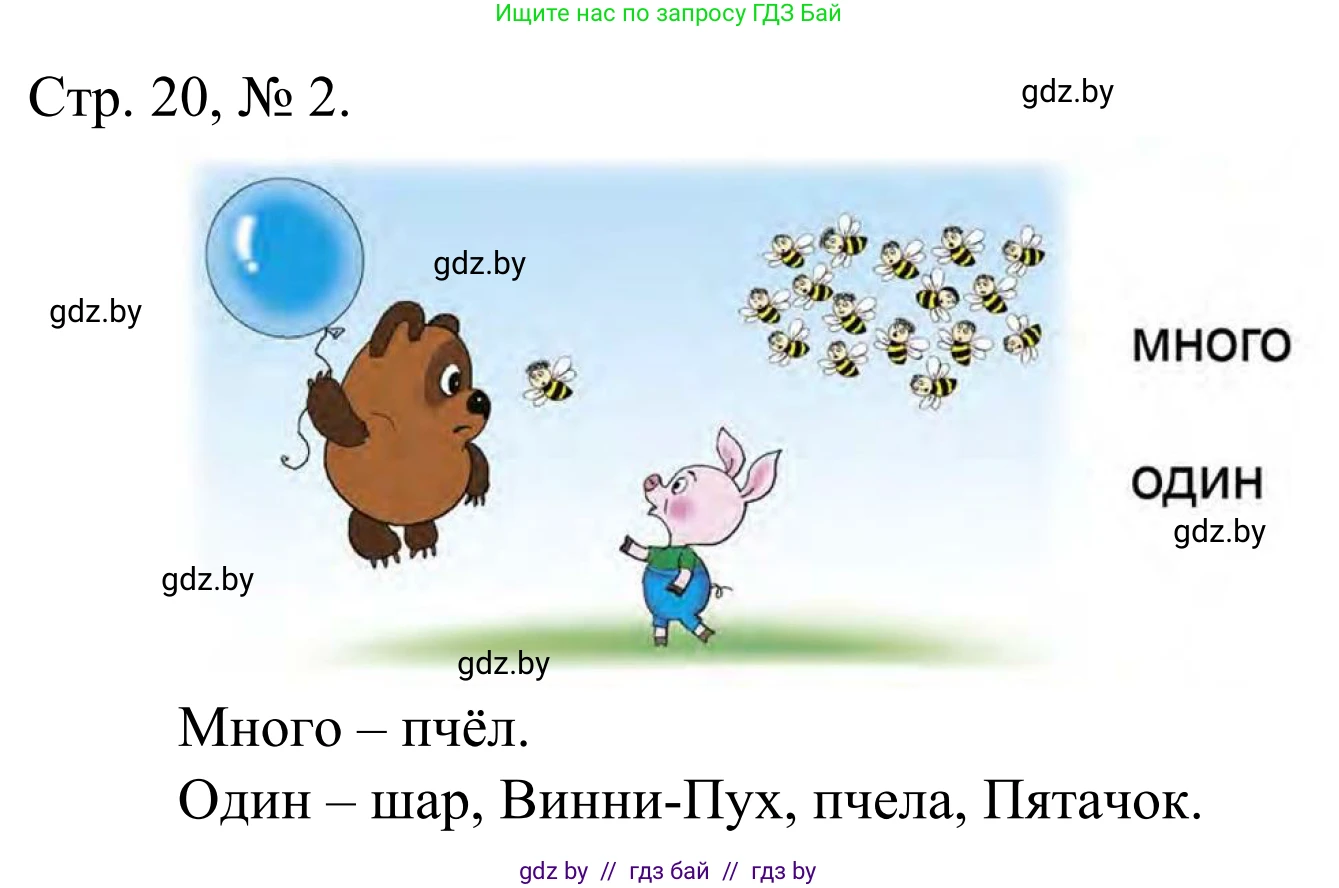 Математика, 1 класс Учебник, авторы: Муравьева Галина Леонидовна, Урбан Мария Анатольевна, издательство Академия образования, Минск, 2024, Часть 1, страница 20, номер 2, Решение