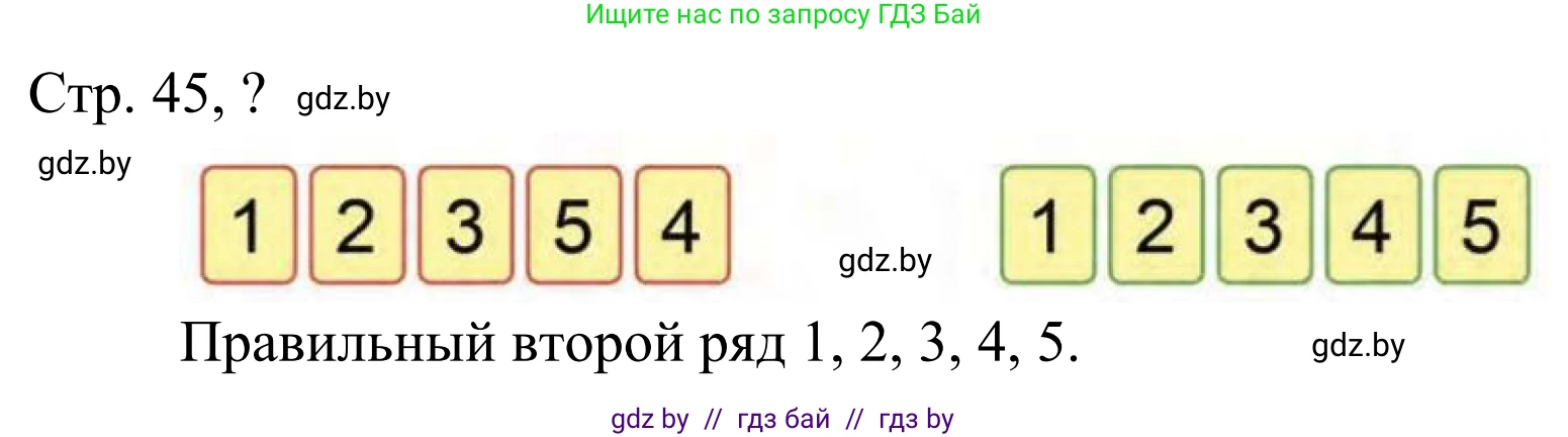 Математика, 1 класс Учебник, авторы: Муравьева Галина Леонидовна, Урбан Мария Анатольевна, издательство Академия образования, Минск, 2024, Часть 1, страница 45, Решение