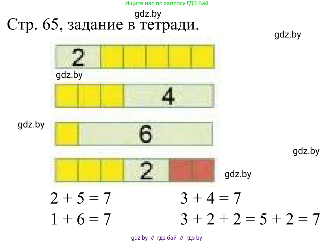 Математика, 1 класс Учебник, авторы: Муравьева Галина Леонидовна, Урбан Мария Анатольевна, издательство Академия образования, Минск, 2024, Часть 1, страница 65, Решение