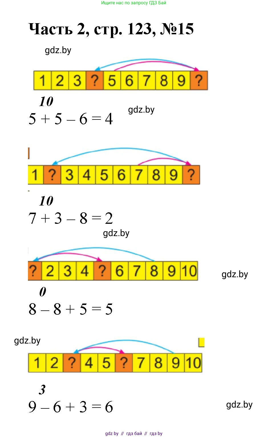 Математика, 1 класс Учебник, авторы: Муравьева Галина Леонидовна, Урбан Мария Анатольевна, издательство Академия образования, Минск, 2024, Часть 2, страница 123, номер 15, Решение