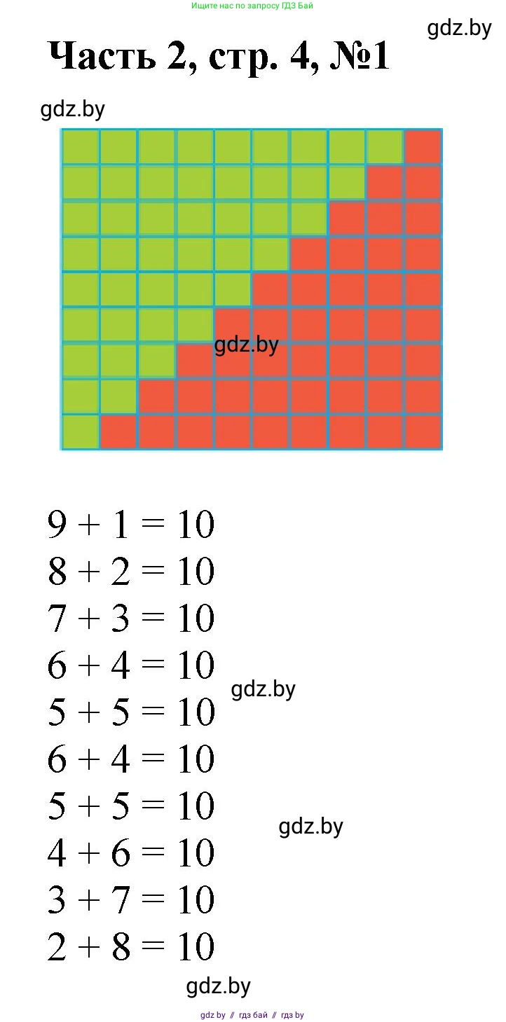 Математика, 1 класс Учебник, авторы: Муравьева Галина Леонидовна, Урбан Мария Анатольевна, издательство Академия образования, Минск, 2024, Часть 2, страница 4, номер 1, Решение