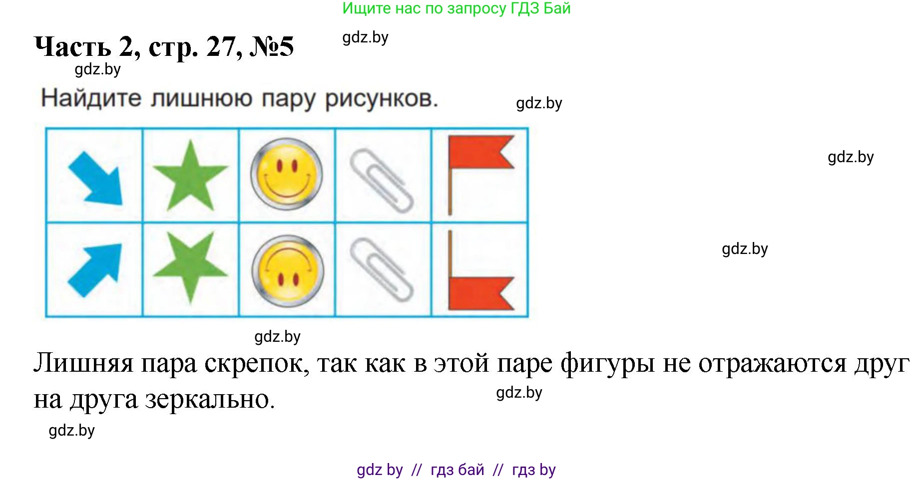 Математика, 1 класс Учебник, авторы: Муравьева Галина Леонидовна, Урбан Мария Анатольевна, издательство Академия образования, Минск, 2024, Часть 2, страница 27, номер 5, Решение