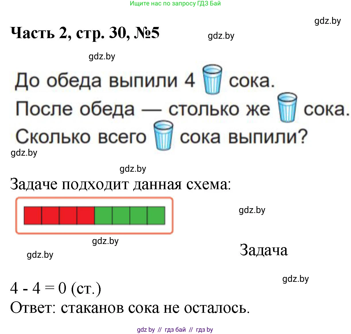 Математика, 1 класс Учебник, авторы: Муравьева Галина Леонидовна, Урбан Мария Анатольевна, издательство Академия образования, Минск, 2024, Часть 2, страница 30, номер 5, Решение