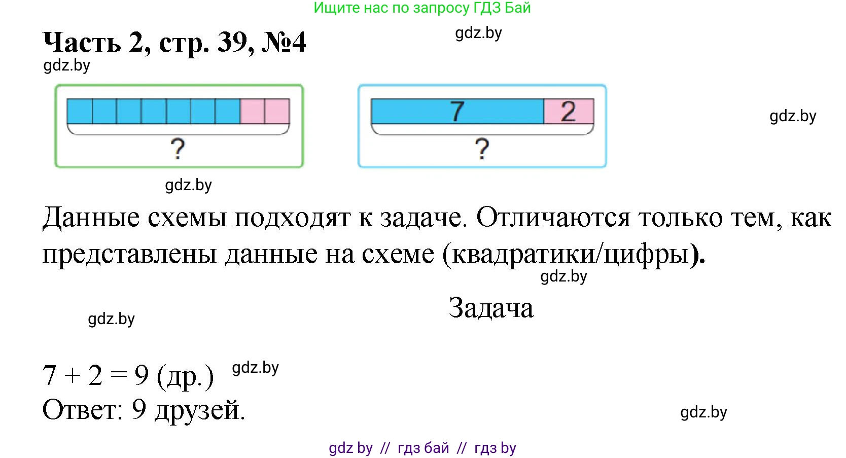 Математика, 1 класс Учебник, авторы: Муравьева Галина Леонидовна, Урбан Мария Анатольевна, издательство Академия образования, Минск, 2024, Часть 2, страница 39, номер 4, Решение