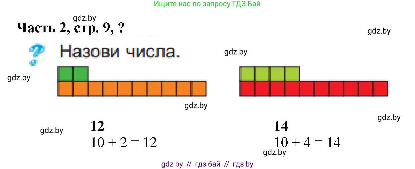 Математика, 1 класс Учебник, авторы: Муравьева Галина Леонидовна, Урбан Мария Анатольевна, издательство Академия образования, Минск, 2024, Часть 2, страница 9, Решение