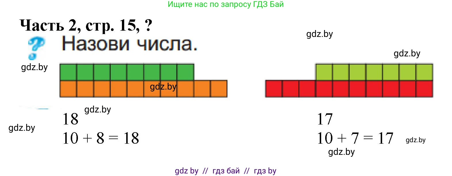 Математика, 1 класс Учебник, авторы: Муравьева Галина Леонидовна, Урбан Мария Анатольевна, издательство Академия образования, Минск, 2024, Часть 2, страница 15, Решение