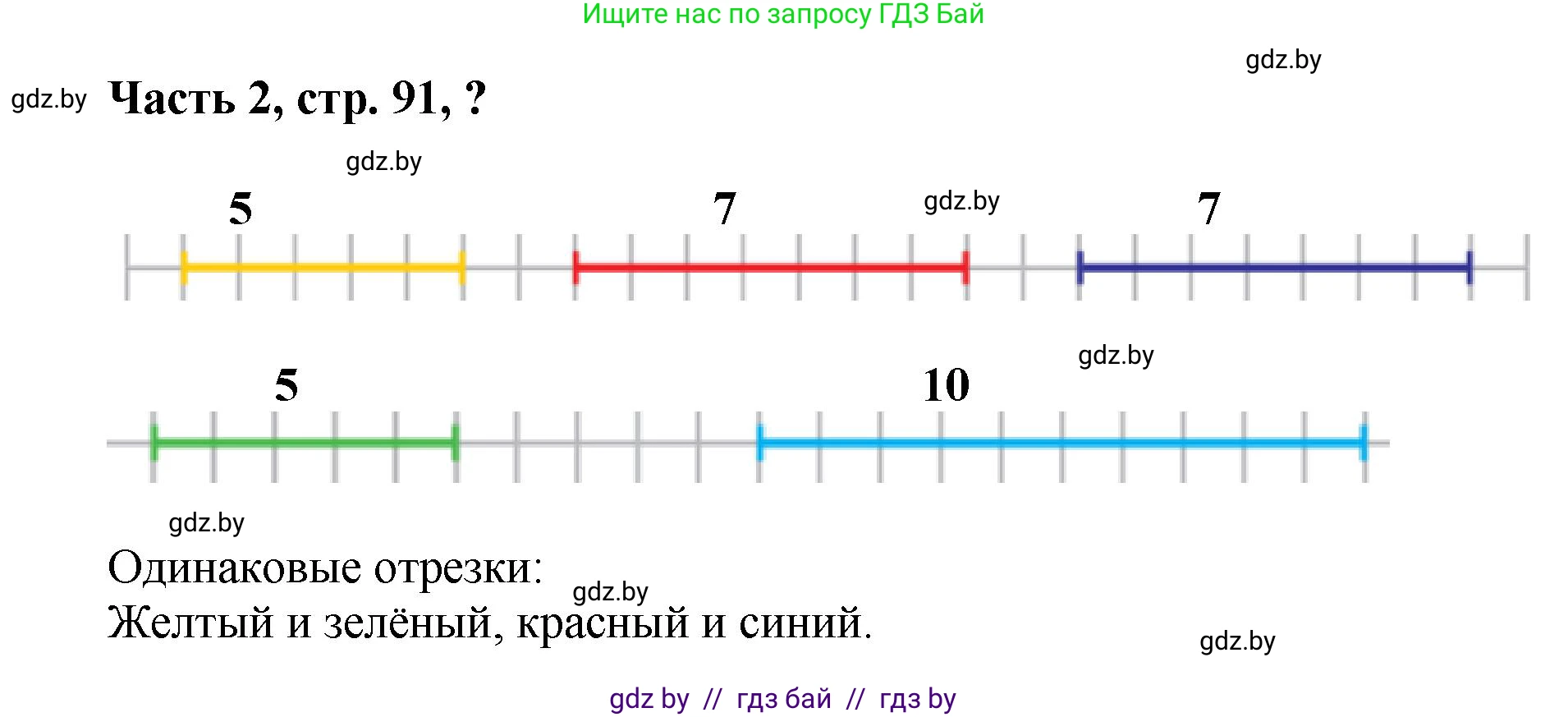 Математика, 1 класс Учебник, авторы: Муравьева Галина Леонидовна, Урбан Мария Анатольевна, издательство Академия образования, Минск, 2024, Часть 2, страница 91, Решение