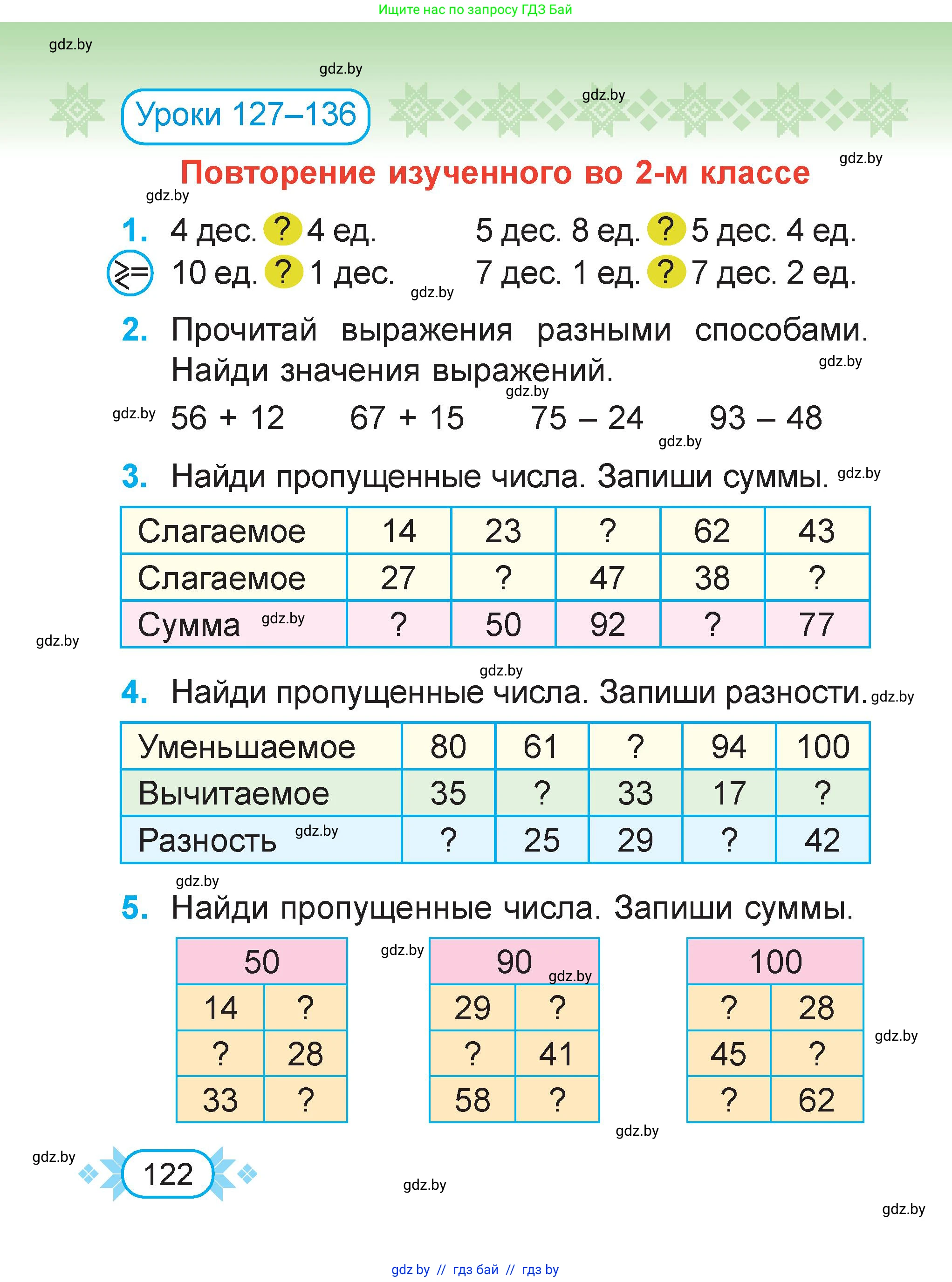 Математика, 2 класс Учебник, авторы: Муравьева Галина Леонидовна, Урбан Мария Анатольевна, издательство Академия образования, Минск, 2025, сиреневого цвета, Часть 2, страница 122