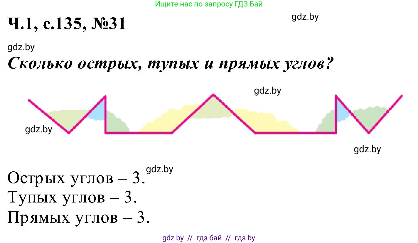 Математика, 2 класс Учебник, авторы: Муравьева Галина Леонидовна, Урбан Мария Анатольевна, издательство Академия образования, Минск, 2025, сиреневого цвета, Часть 1, страница 135, номер 31, Решение 2025