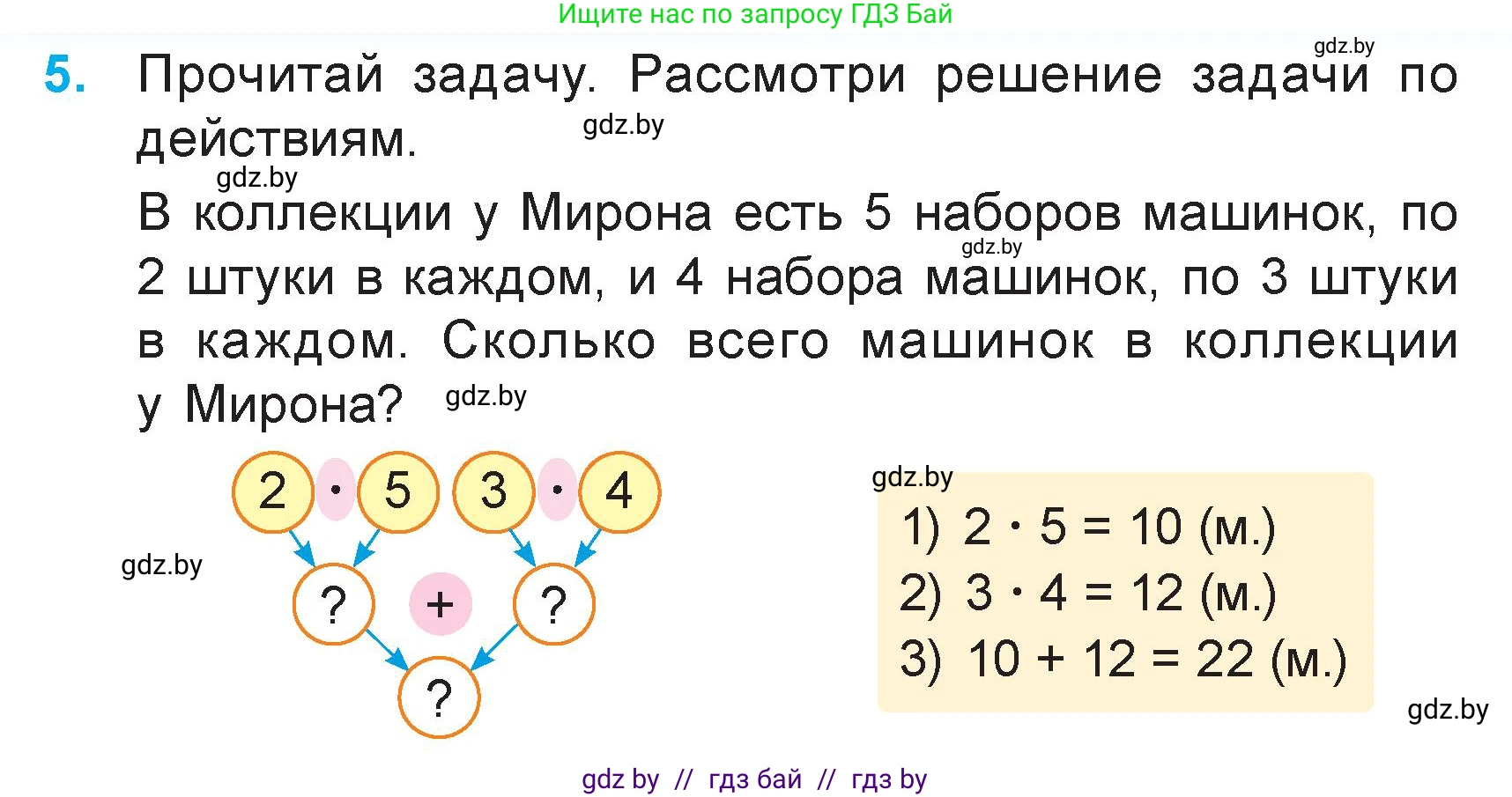 Математика, 3 класс Учебник, авторы: Муравьева Галина Леонидовна, Урбан Мария Анатольевна, издательство Академия образования, Минск, 2026, оранжевого цвета, страница 57, номер 5, Условие