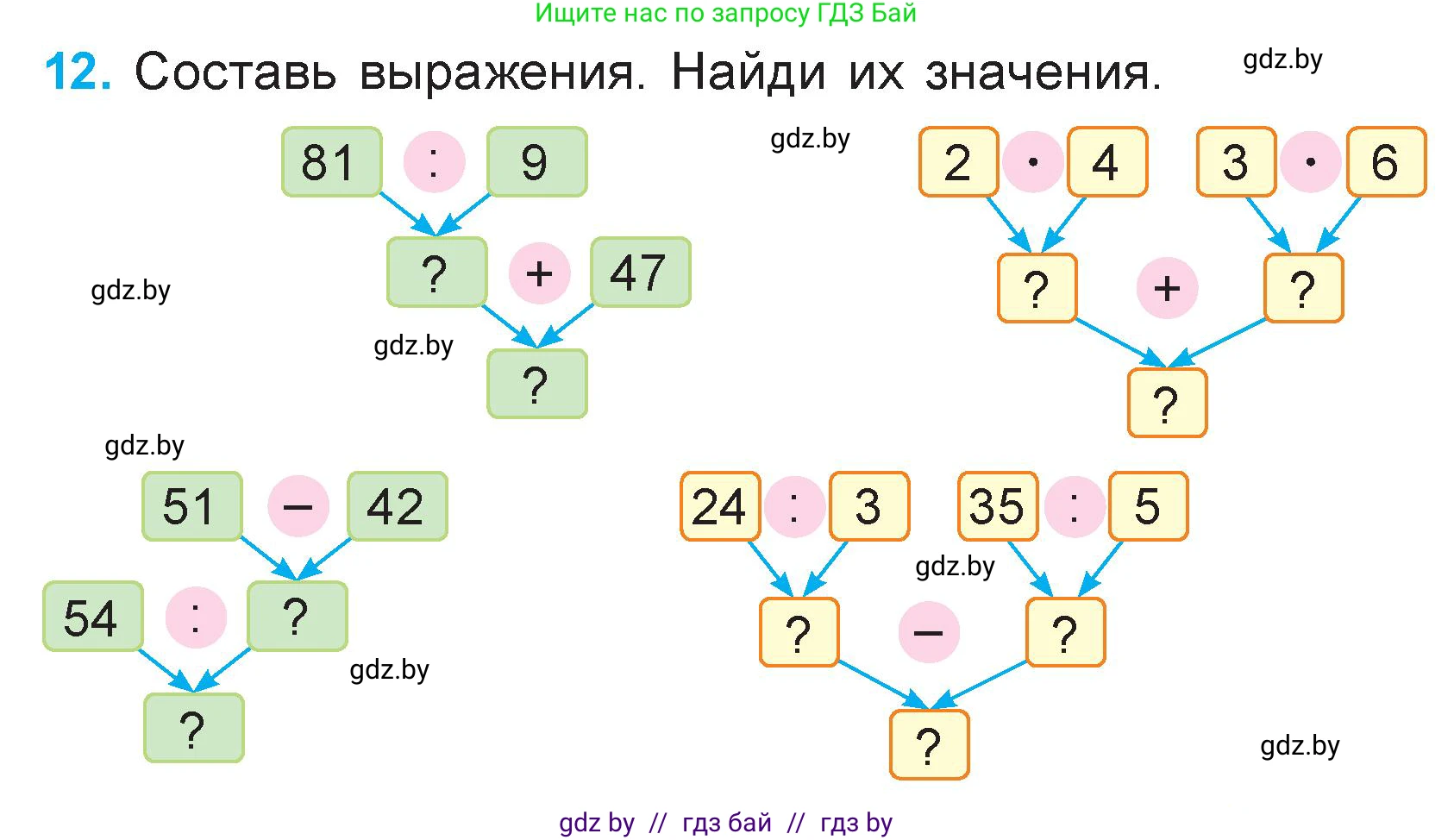 Математика, 3 класс Учебник, авторы: Муравьева Галина Леонидовна, Урбан Мария Анатольевна, издательство Академия образования, Минск, 2026, оранжевого цвета, страница 69, номер 12, Условие